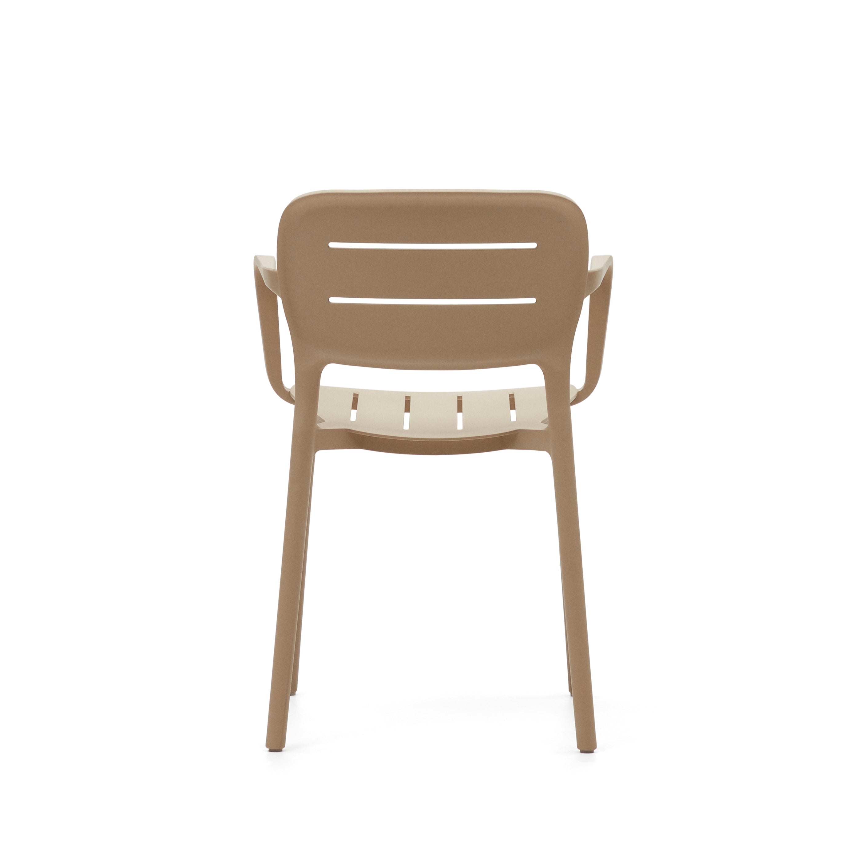 Morella stackable outdoor chair in beige - Product Image