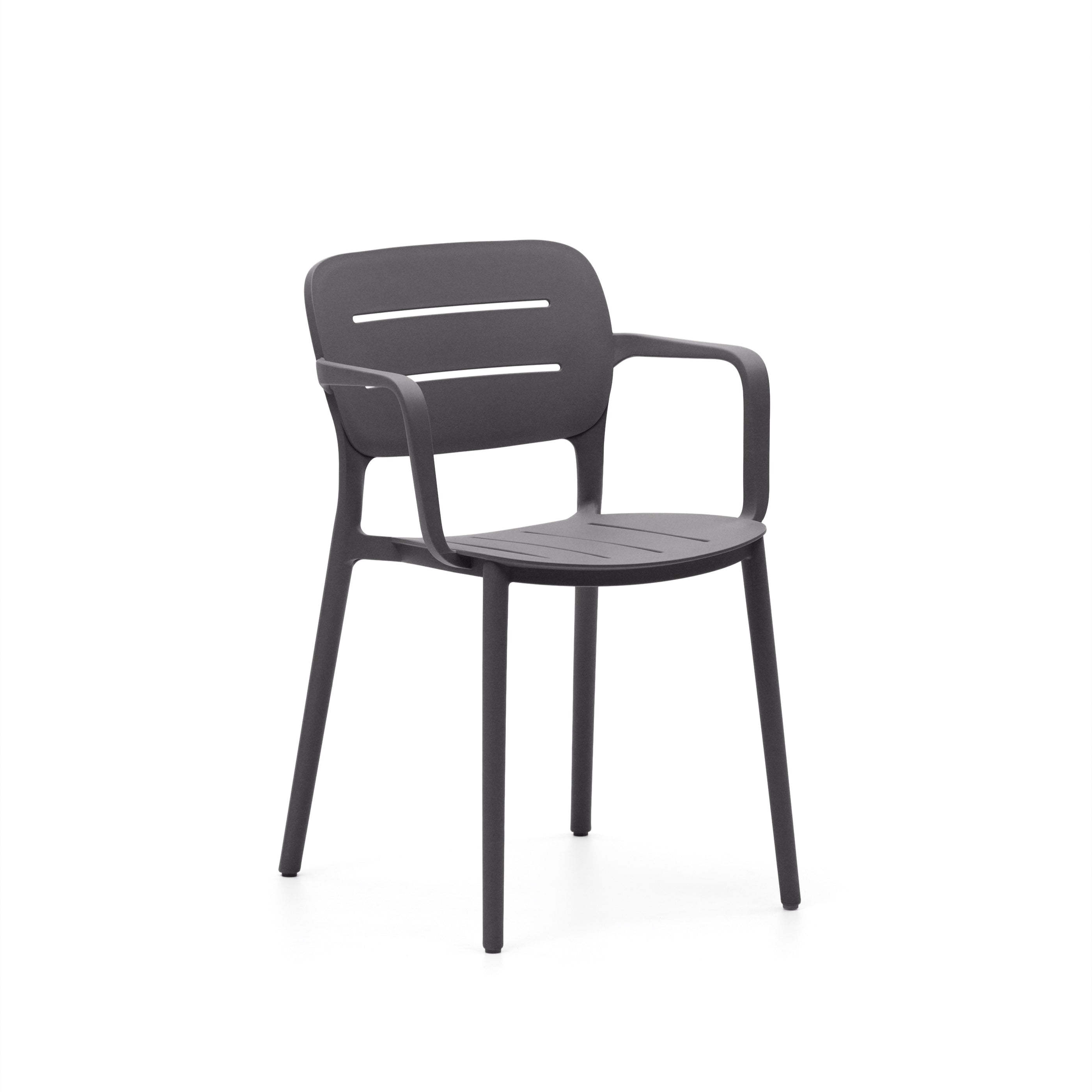 Morella stackable garden chair in grey - Product Image