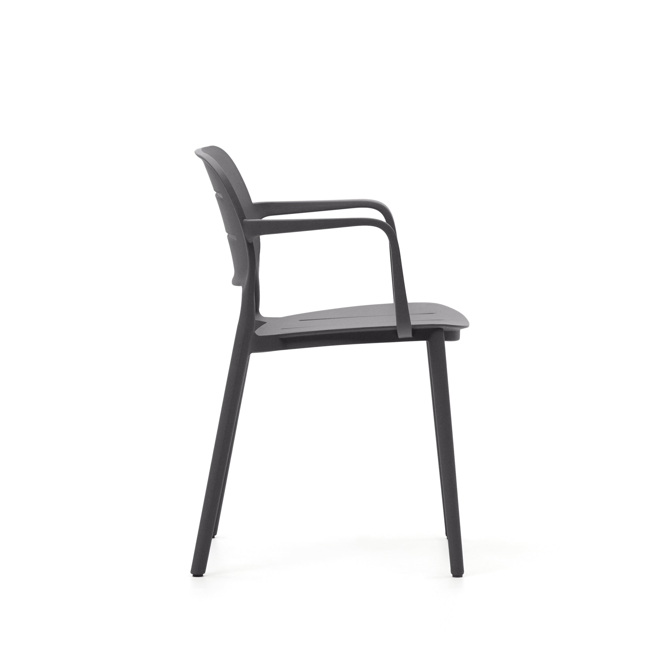 Morella stackable garden chair in grey - Product Image