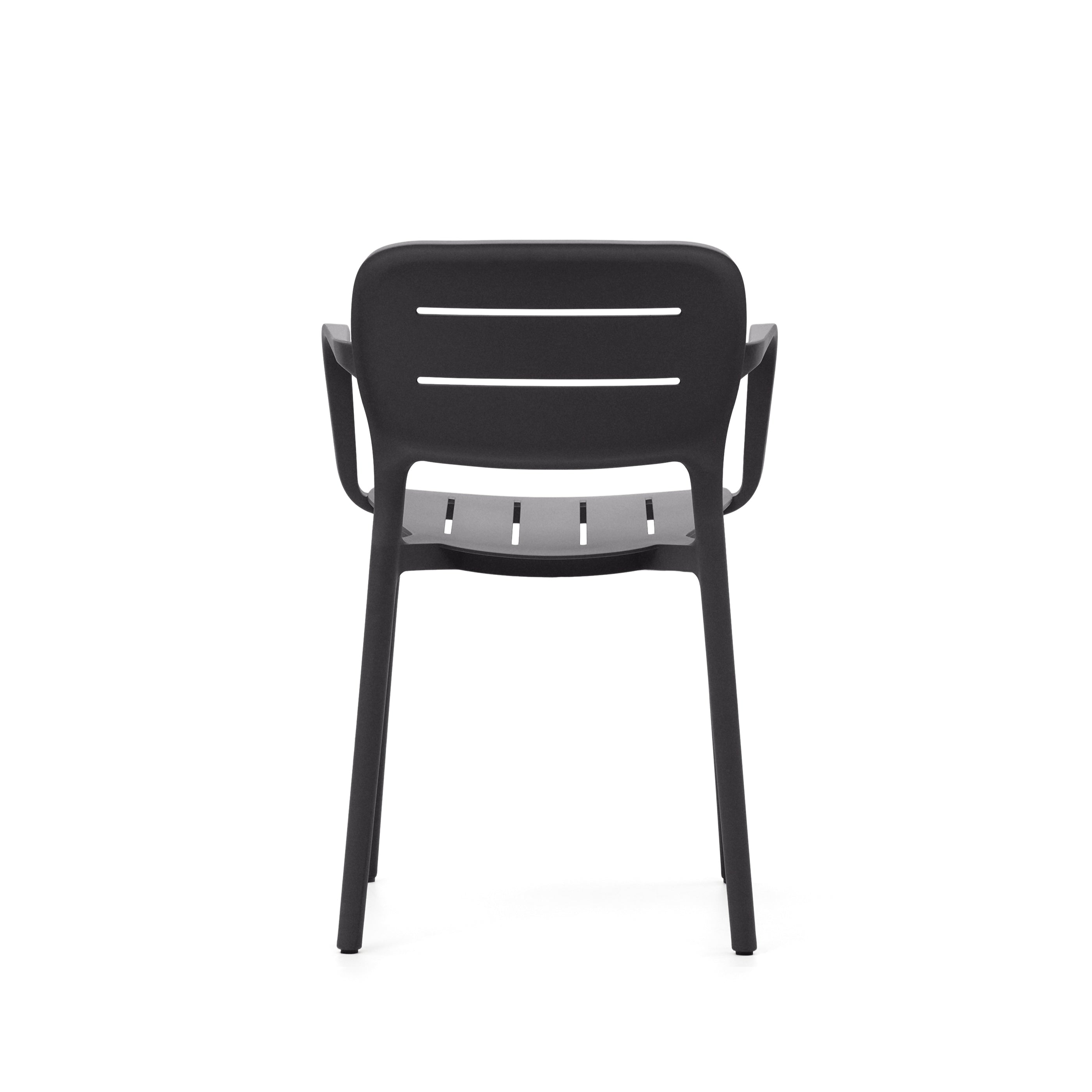 Morella stackable garden chair in grey - Product Image