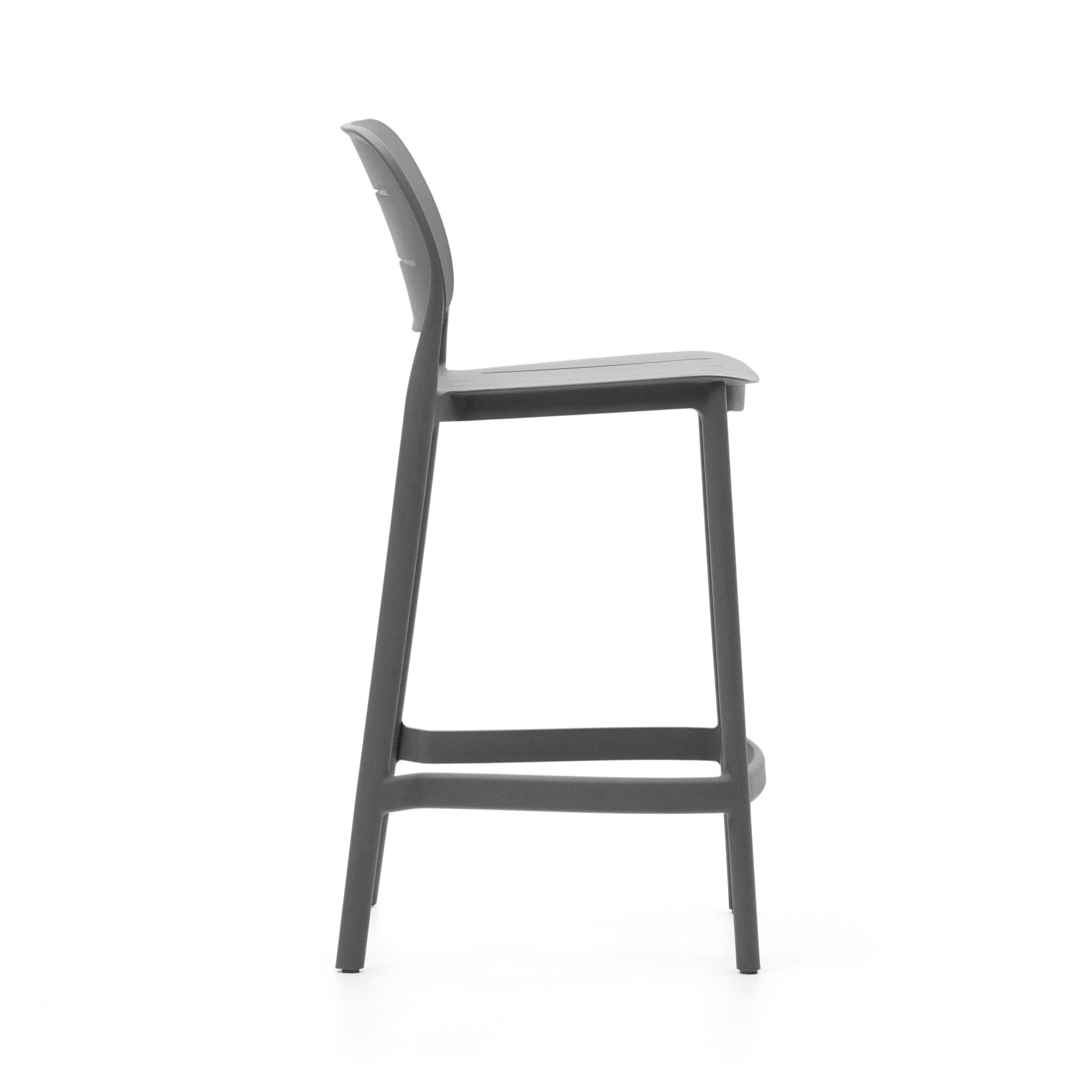 Morella stackable outdoor stool in grey, 65 cm - Product Image