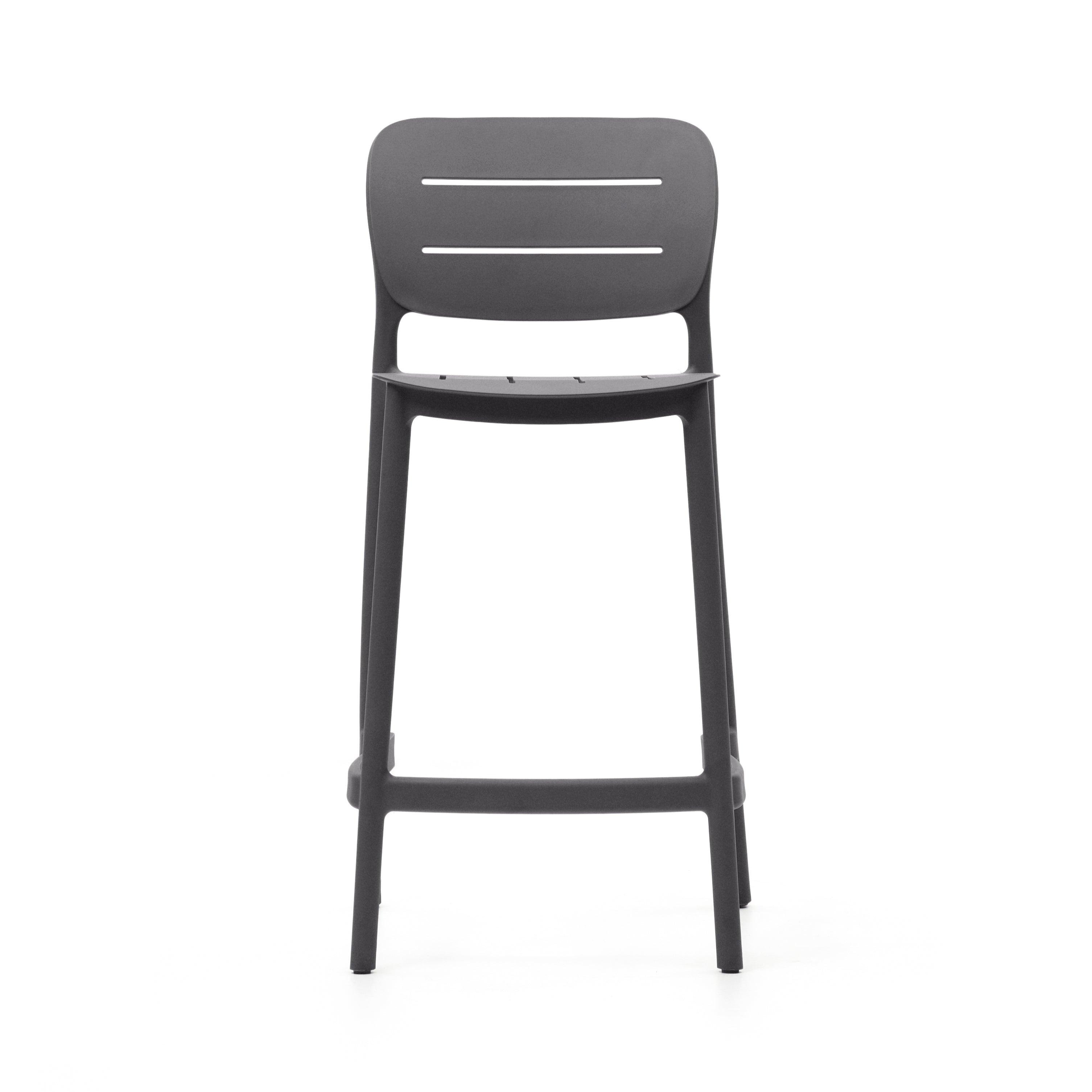 Morella stackable outdoor stool in grey, 65 cm - Product Image