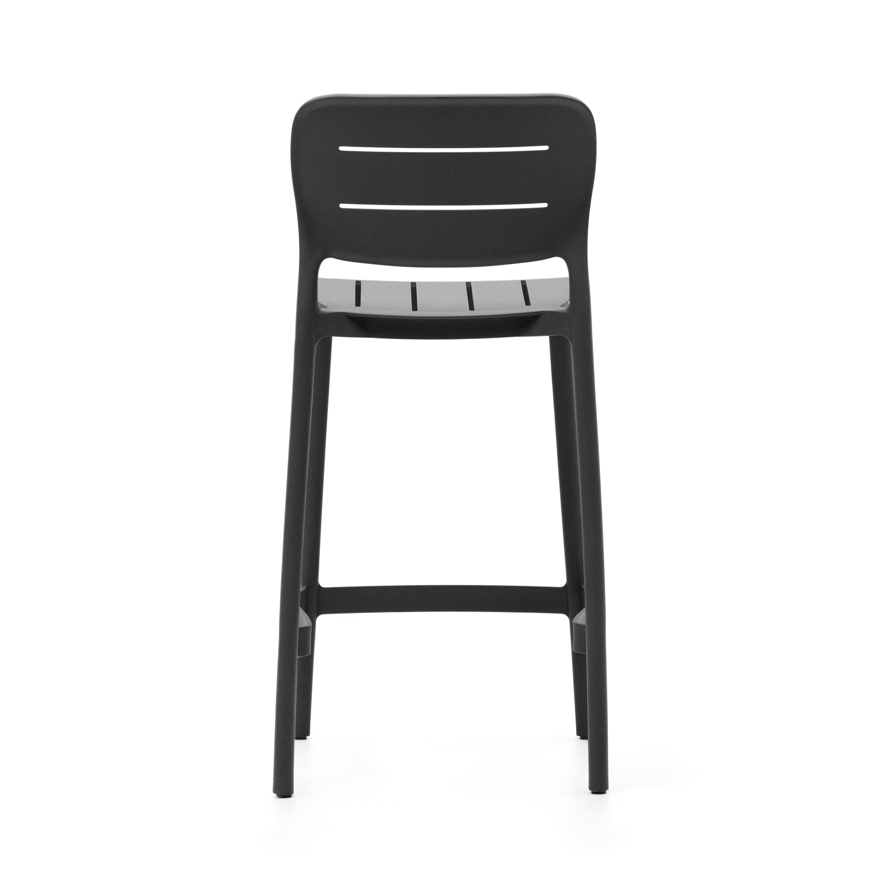 Morella stackable outdoor stool in grey, 65 cm - Product Image