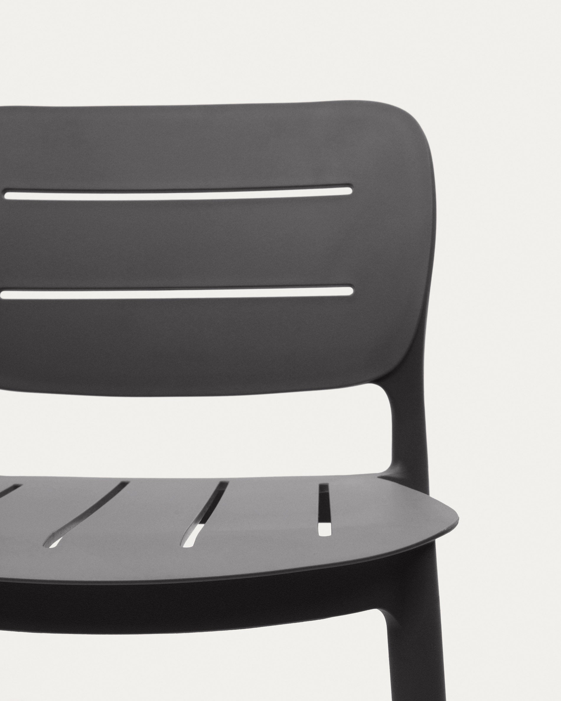 Morella stackable outdoor stool in grey, 65 cm - Detail
