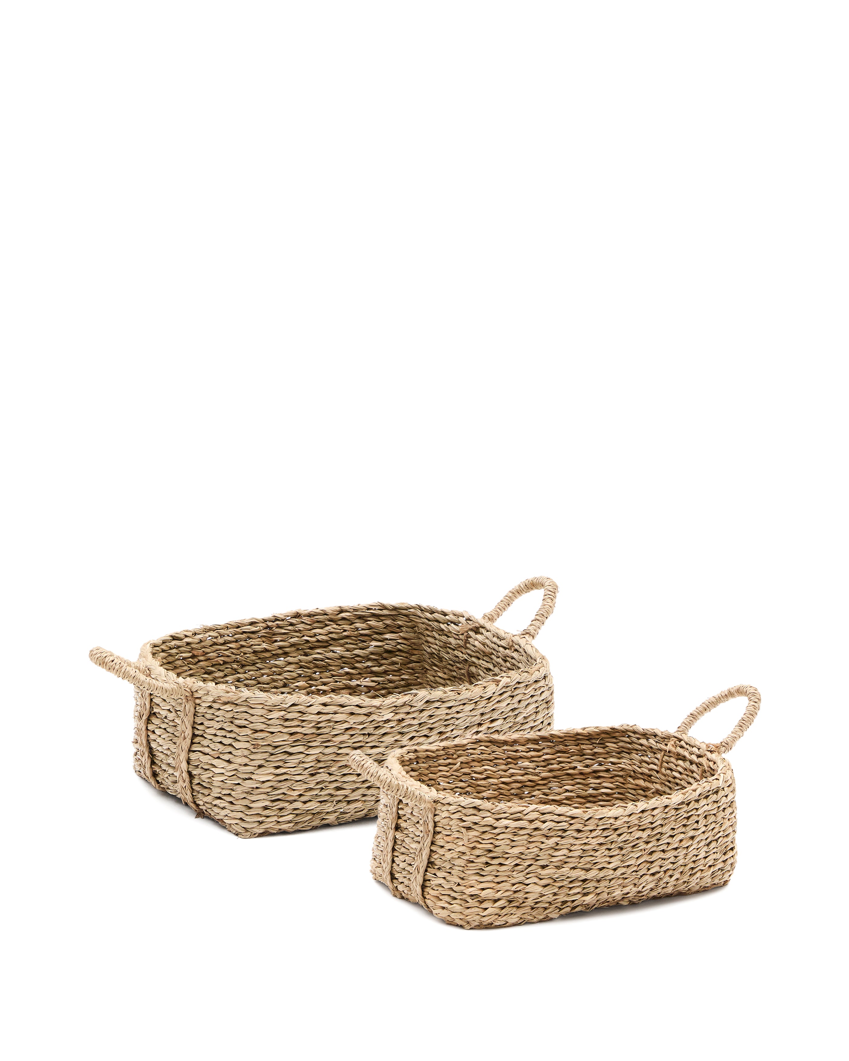 Milly set of 2 natural fibre baskets, 32 x 20 cm / 34 x 20 cm - Product Image