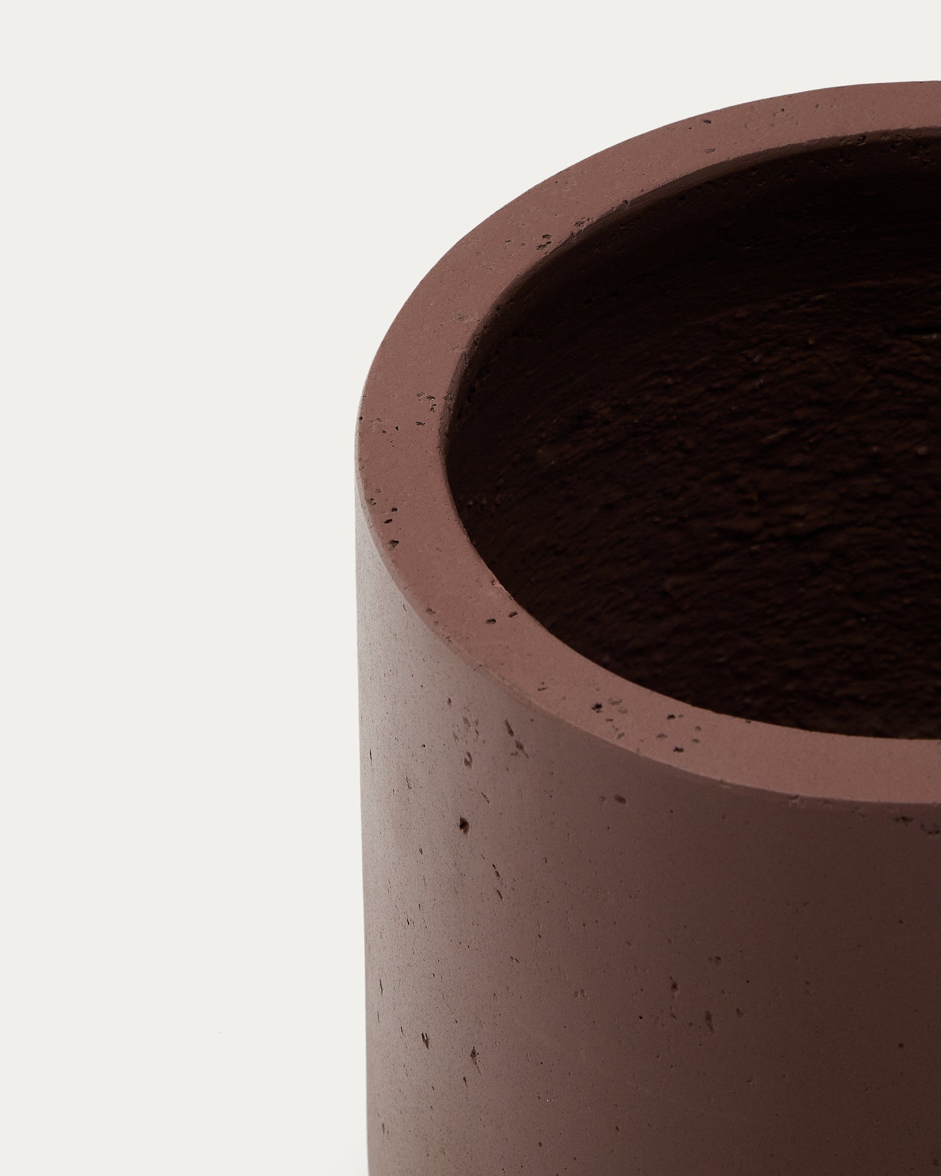 Calun maroon cement planter Ø 32cm - Detail