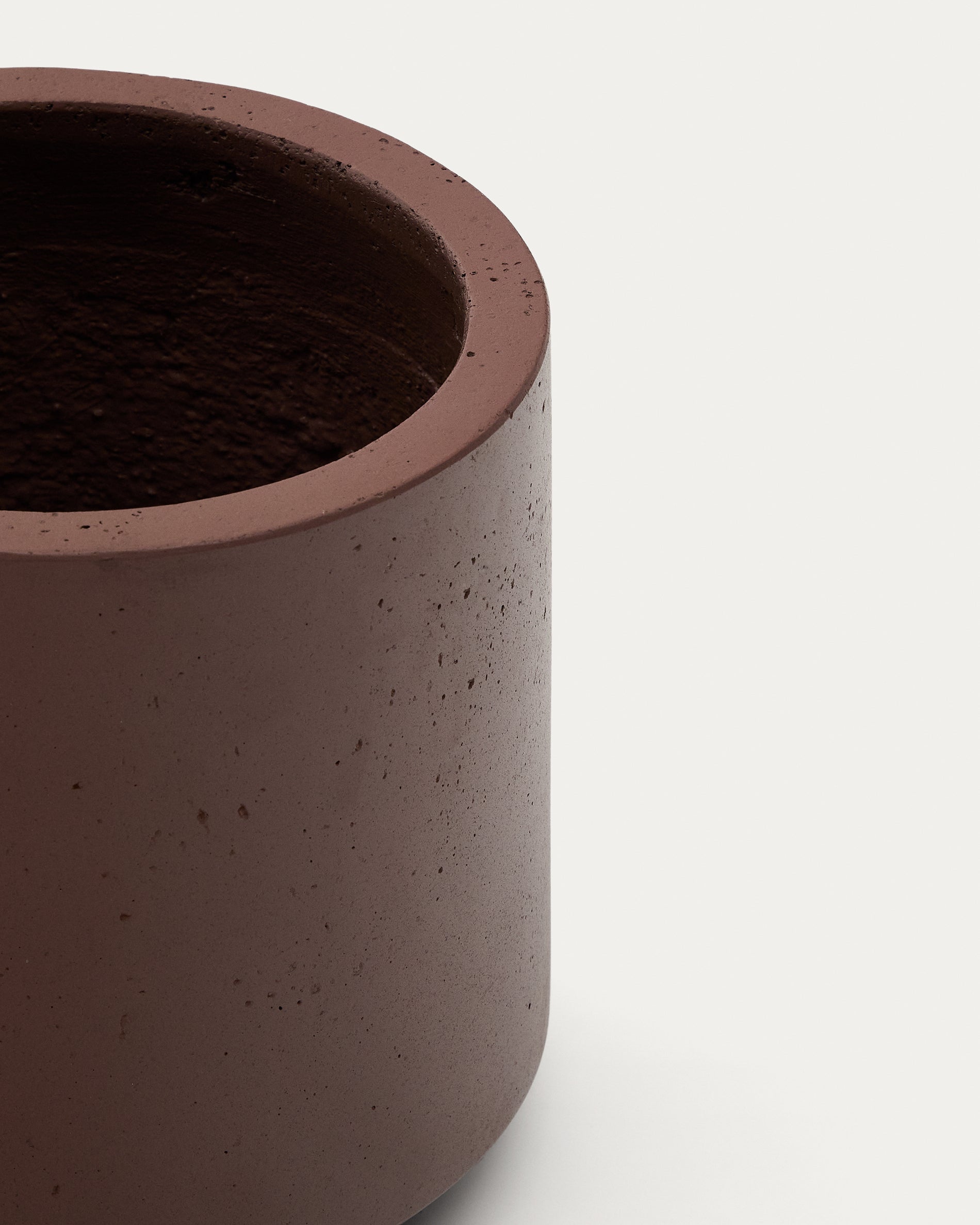 Calun maroon cement planter Ø 32cm - Detail