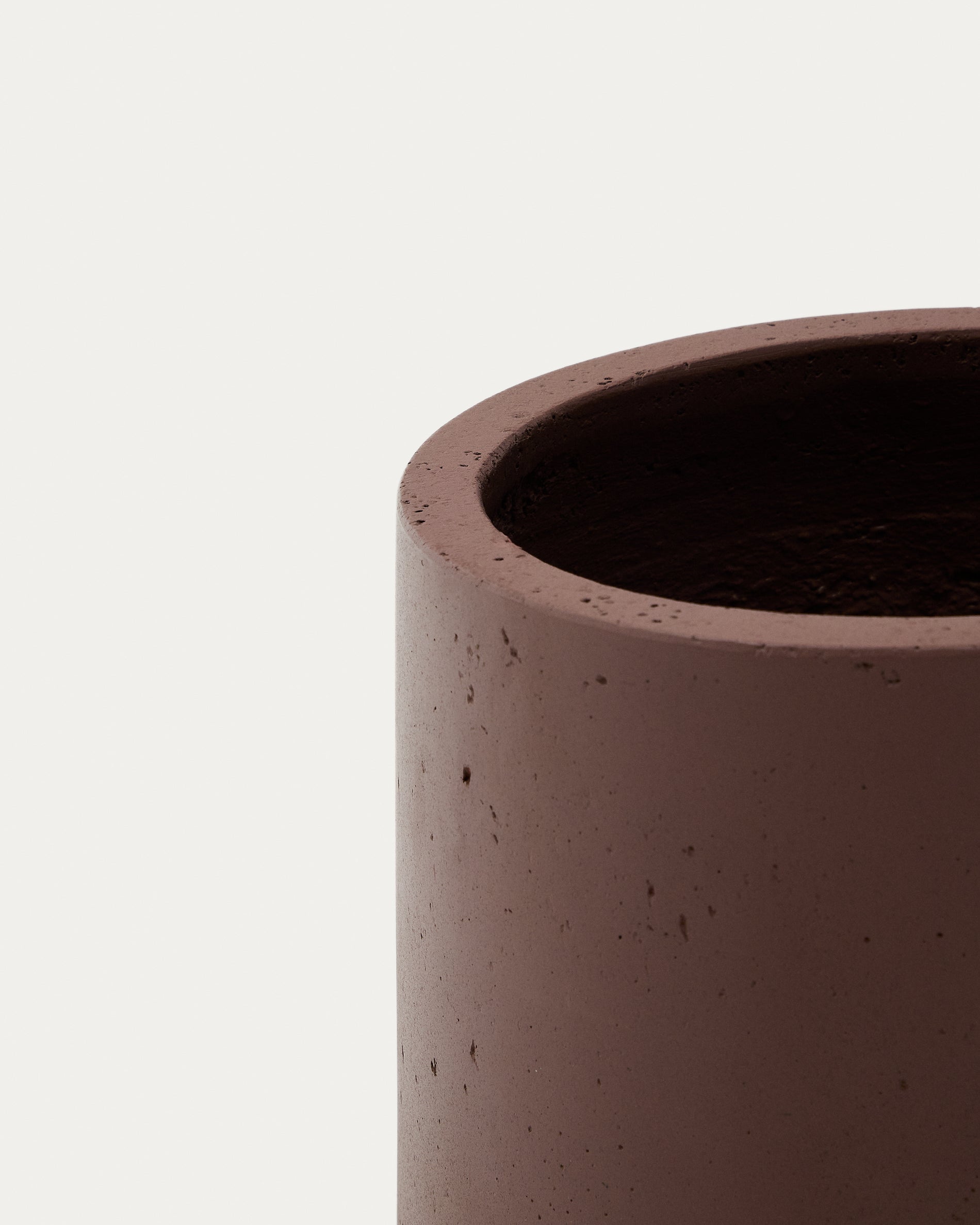 Calun maroon cement planter Ø 32cm - Detail