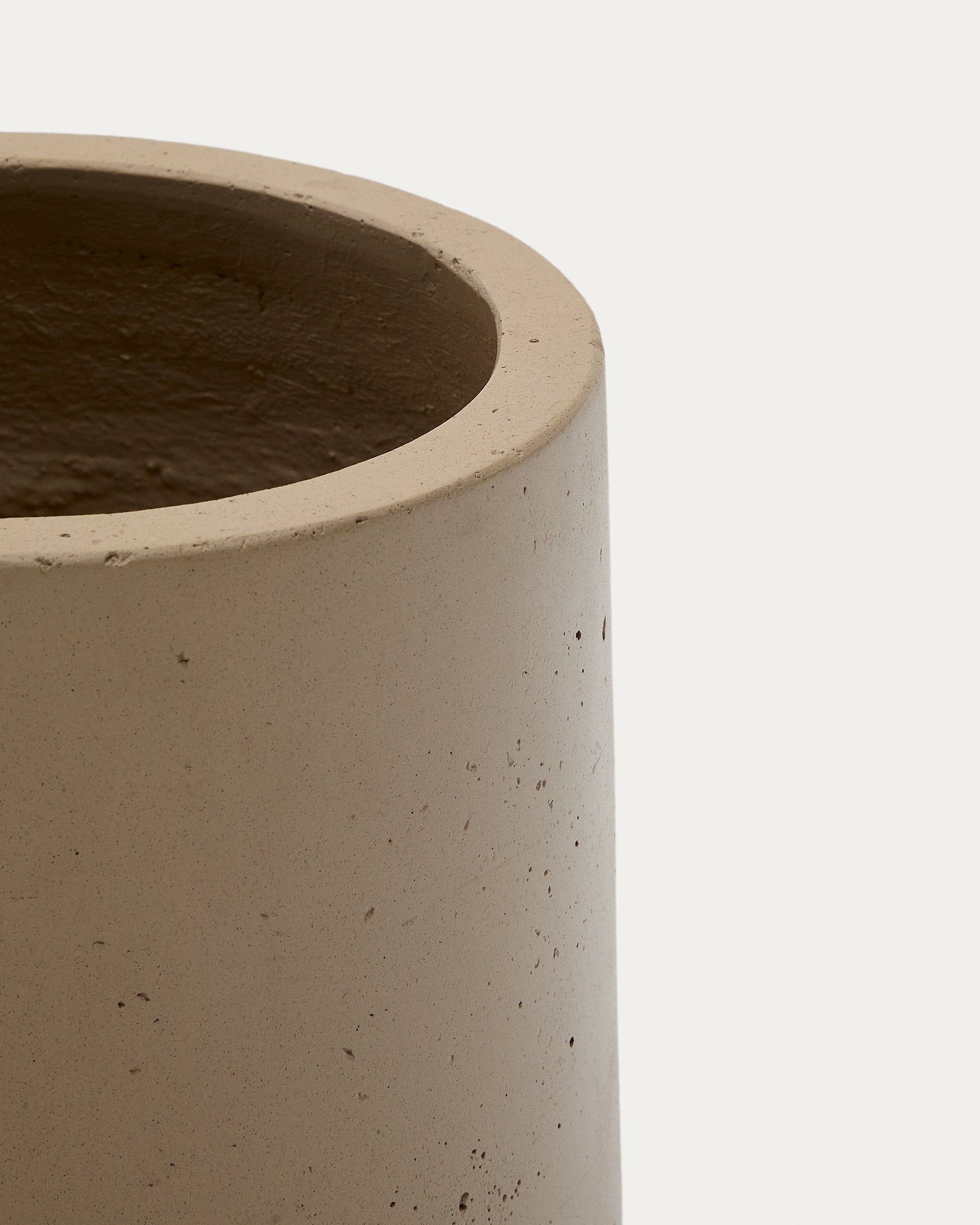 Calun beige cement planter Ø 32cm - Detail