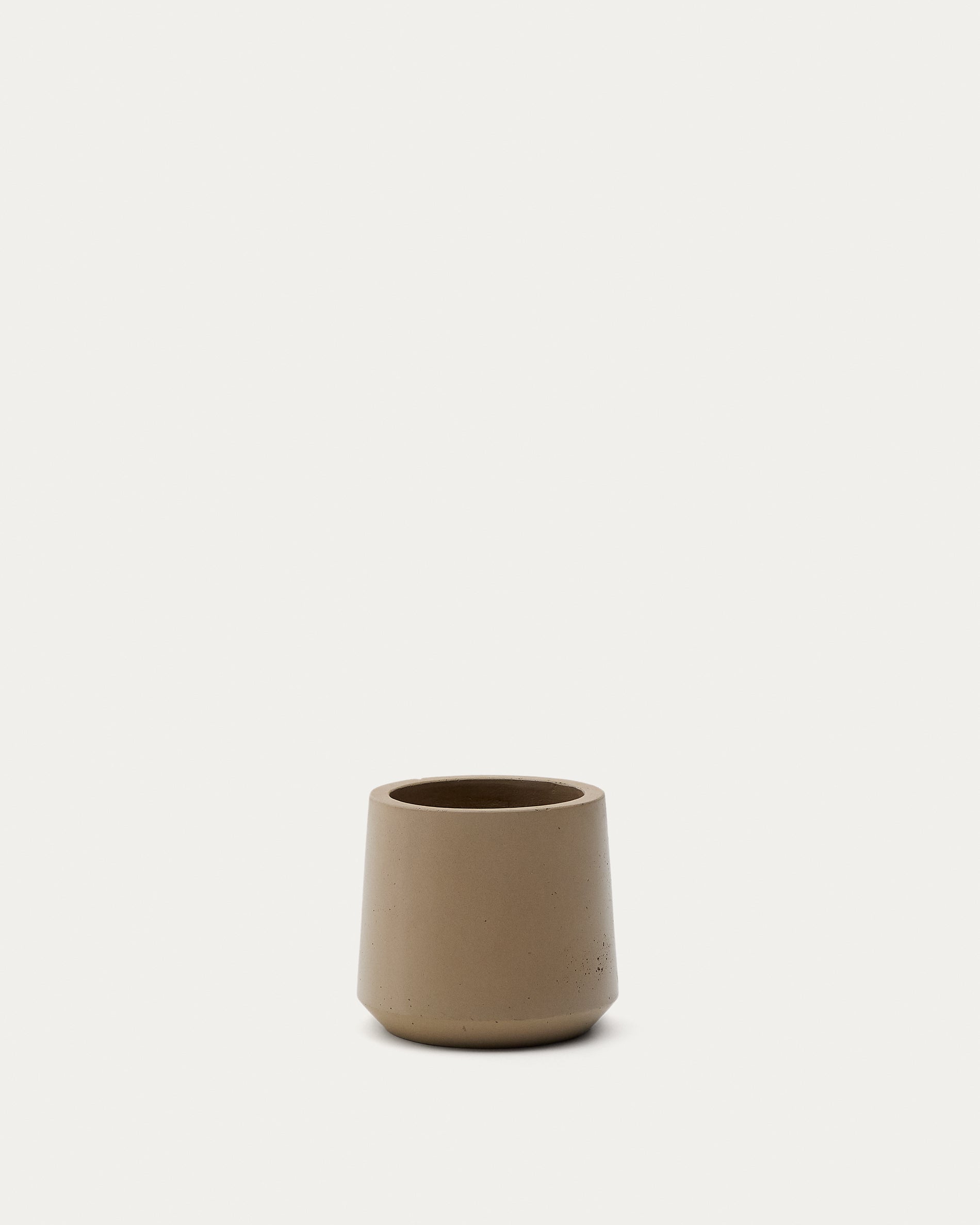 Calun beige cement planter Ø 32cm - Product View