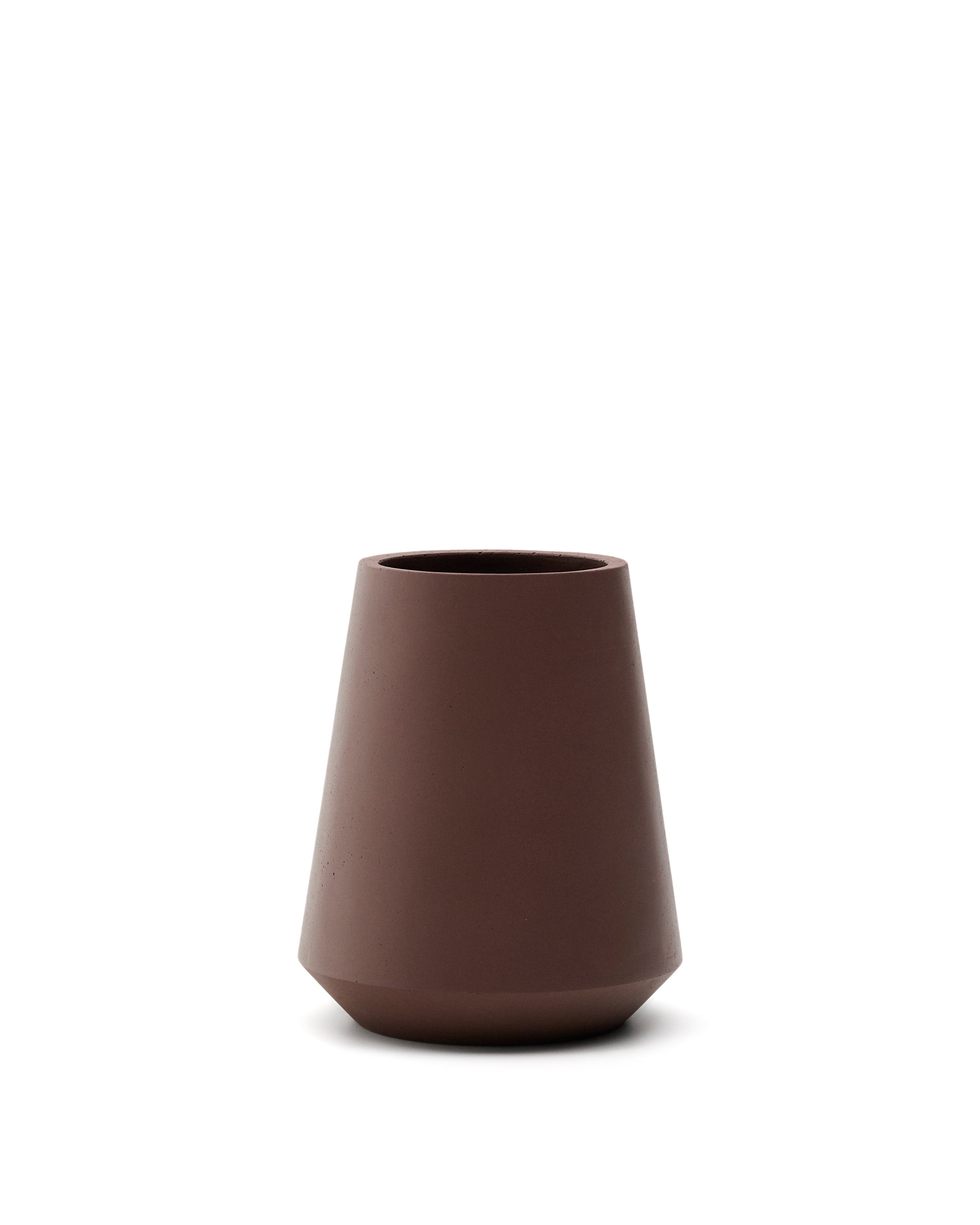 Calun maroon cement planter Ø 50cm - Product Image