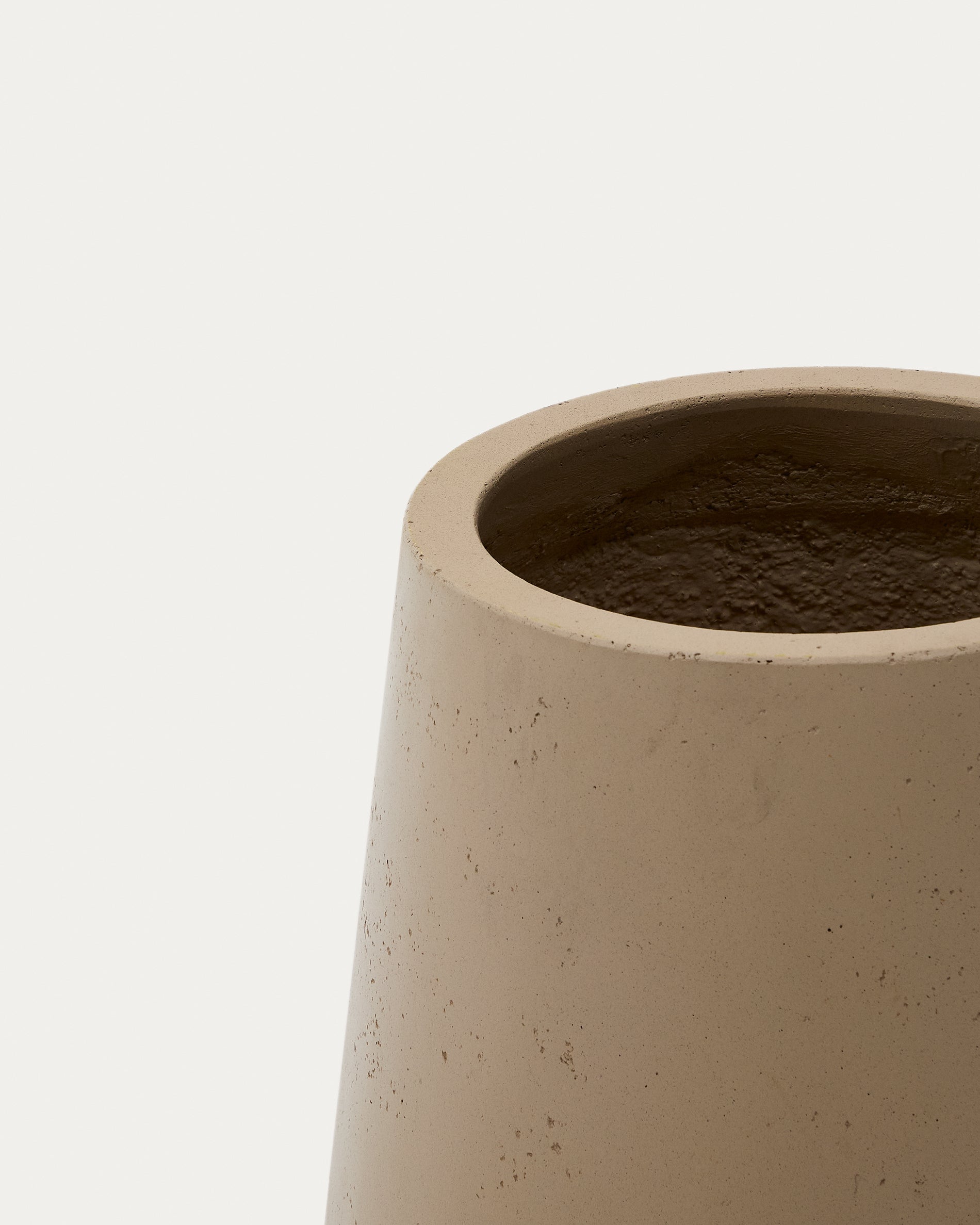 Calun beige cement planter Ø 50cm - Detail
