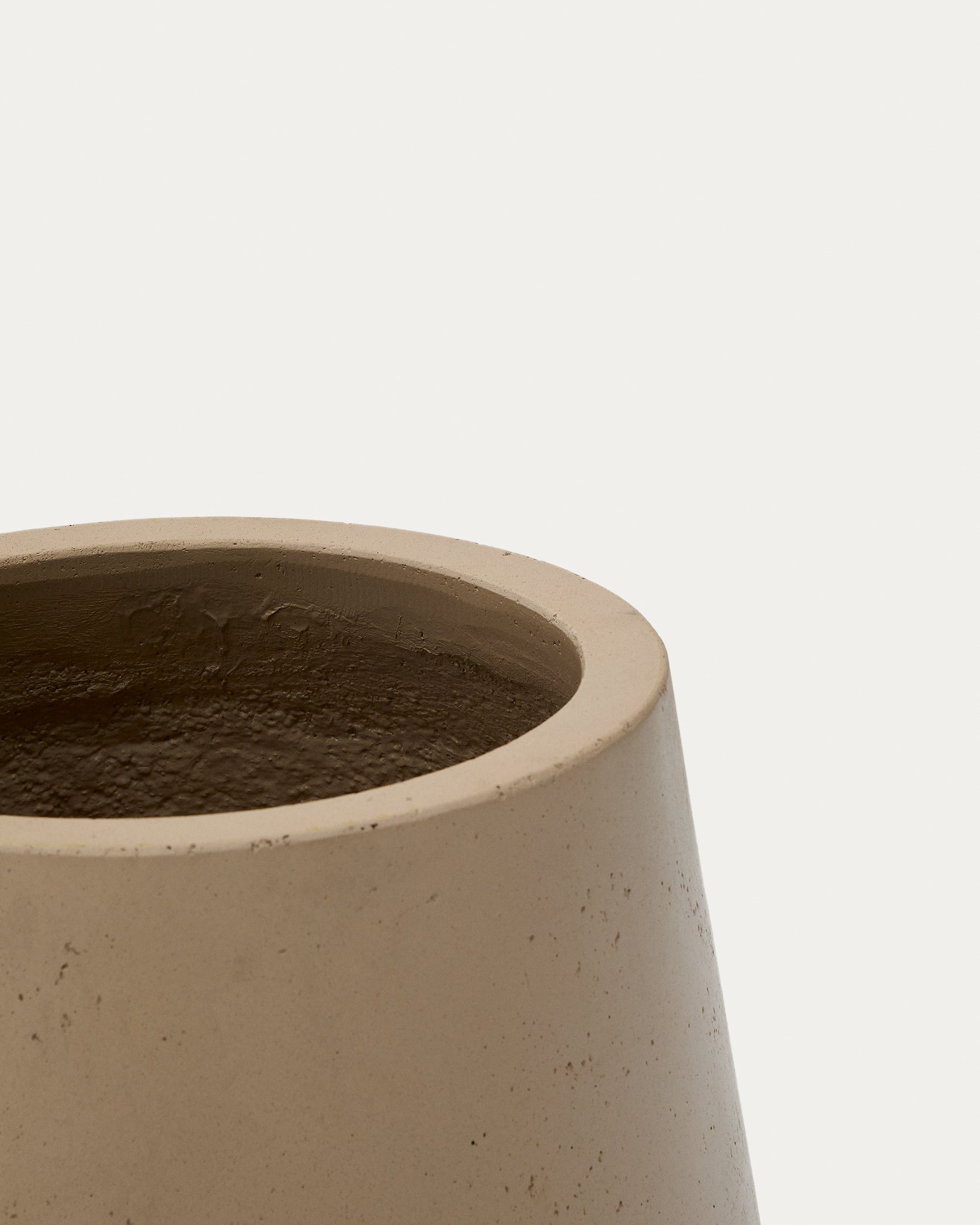 Calun beige cement planter Ø 50cm - Detail