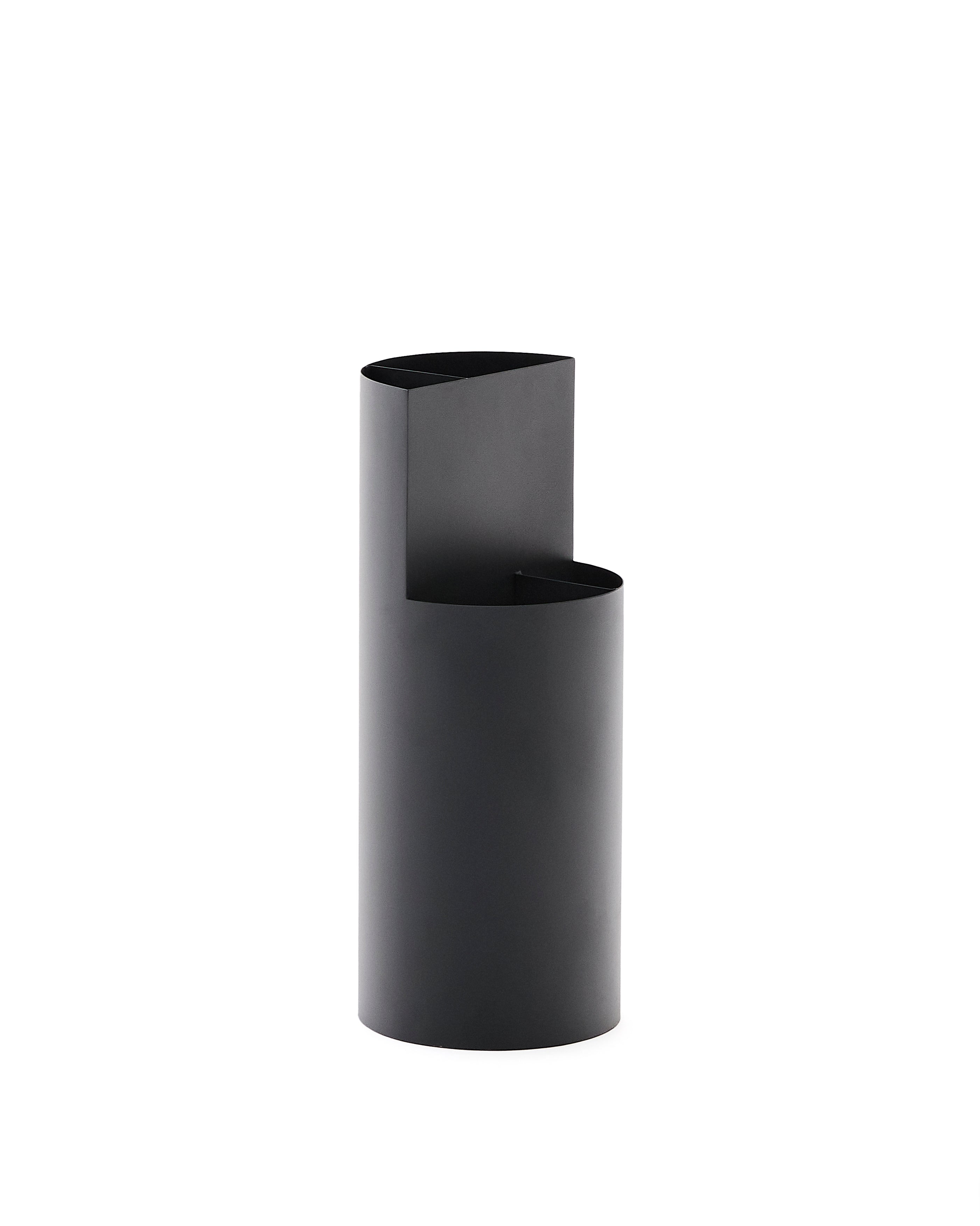 Atin grey metal small umbrella stand - Product Image