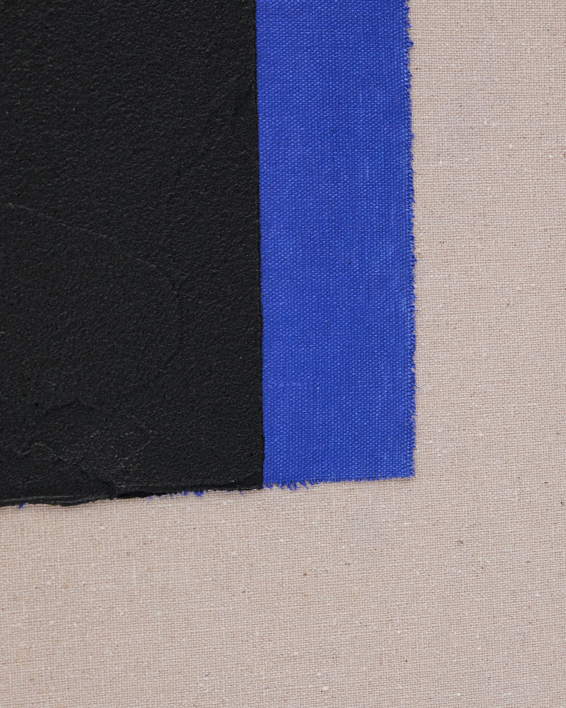 Zernu hand-painted blue and black vertical line abstract picture 42 x 65cm - Detail