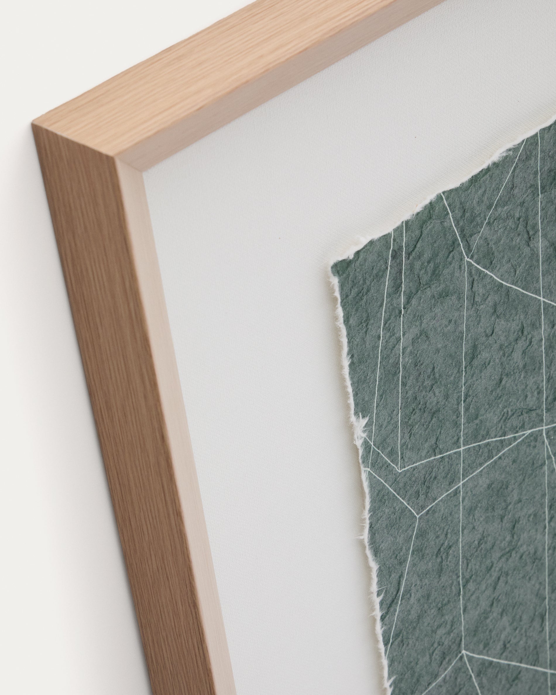 Durkan absztrakt kép zöld újrahasznosított papíron 100 x 70cm