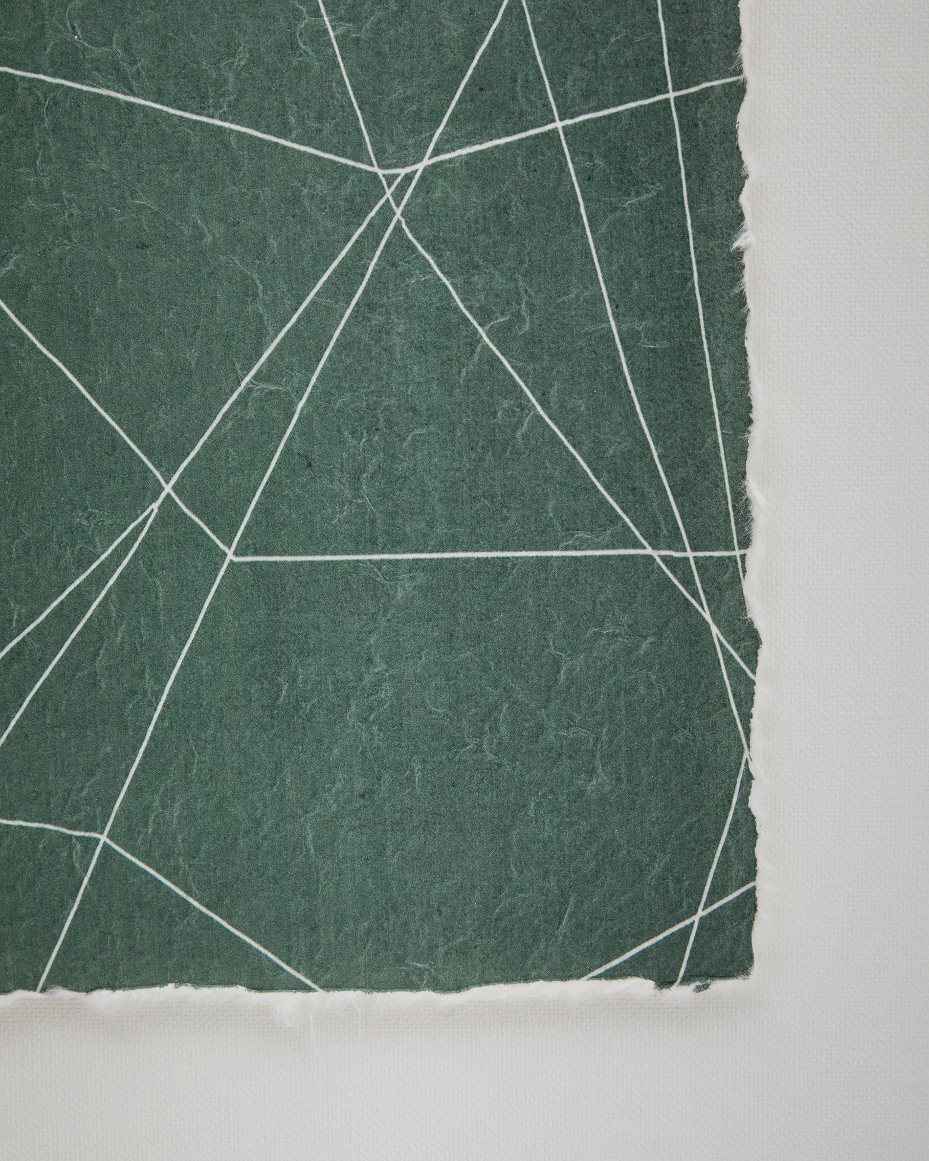 Durkan absztrakt kép zöld újrahasznosított papíron 100 x 70cm