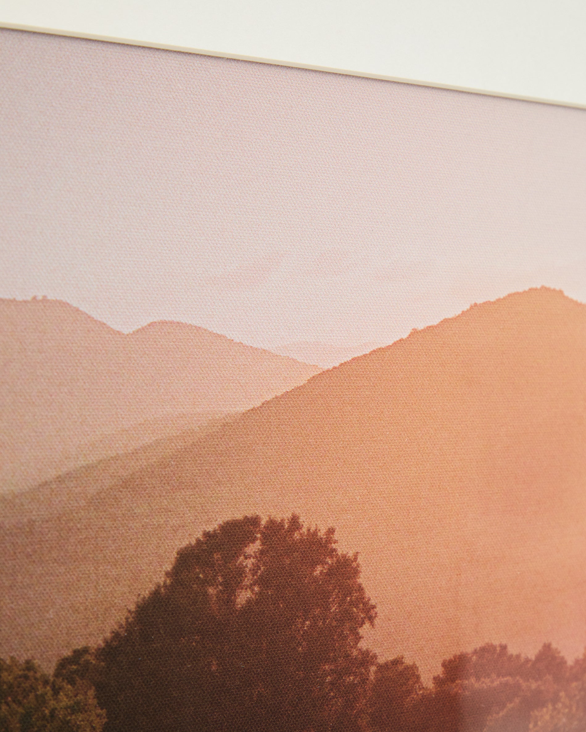 Zavira picture with photograph of La Garrotxa landscape 58 x 58cm - Detail