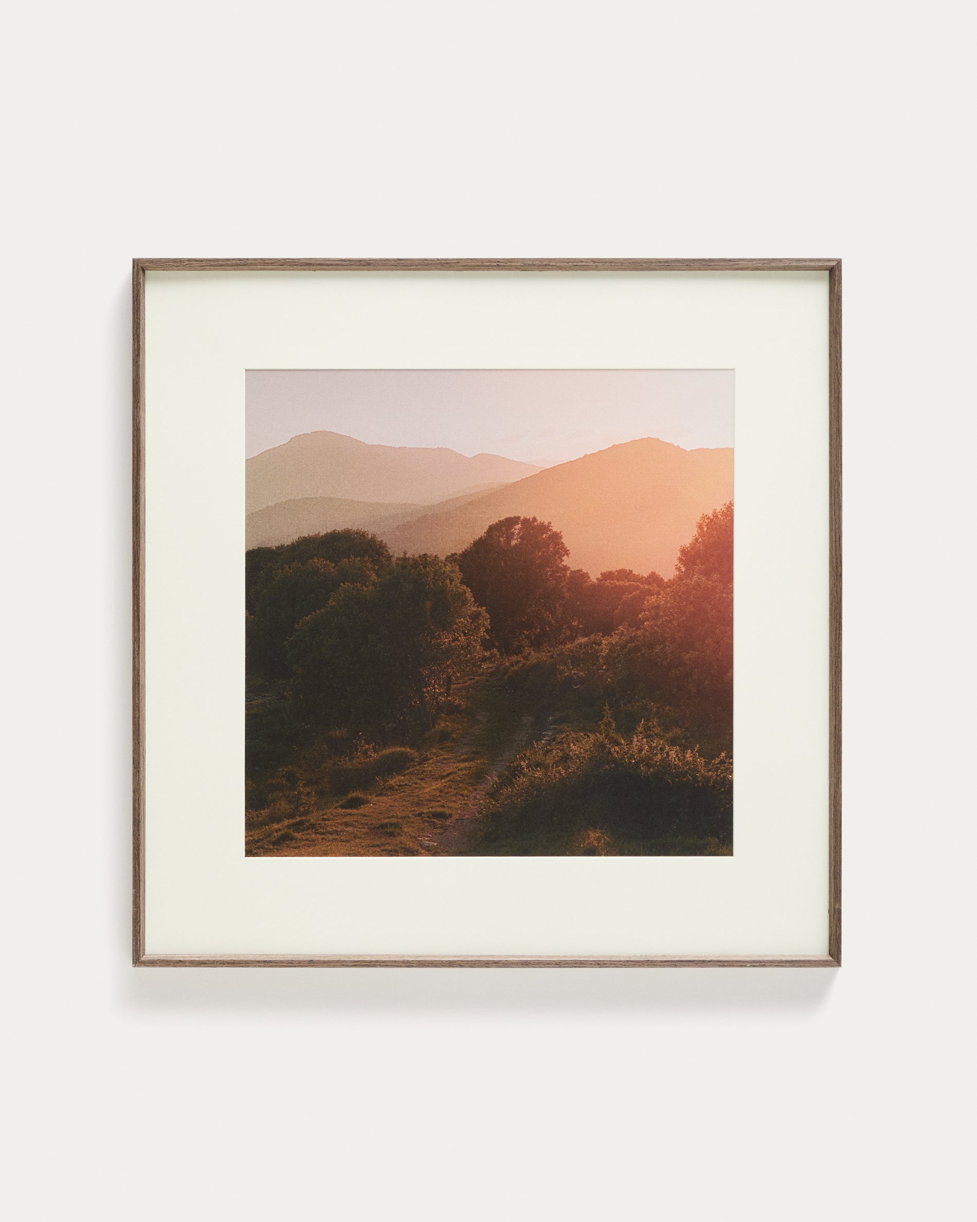 Zavira picture with photograph of La Garrotxa landscape 58 x 58cm - Product View
