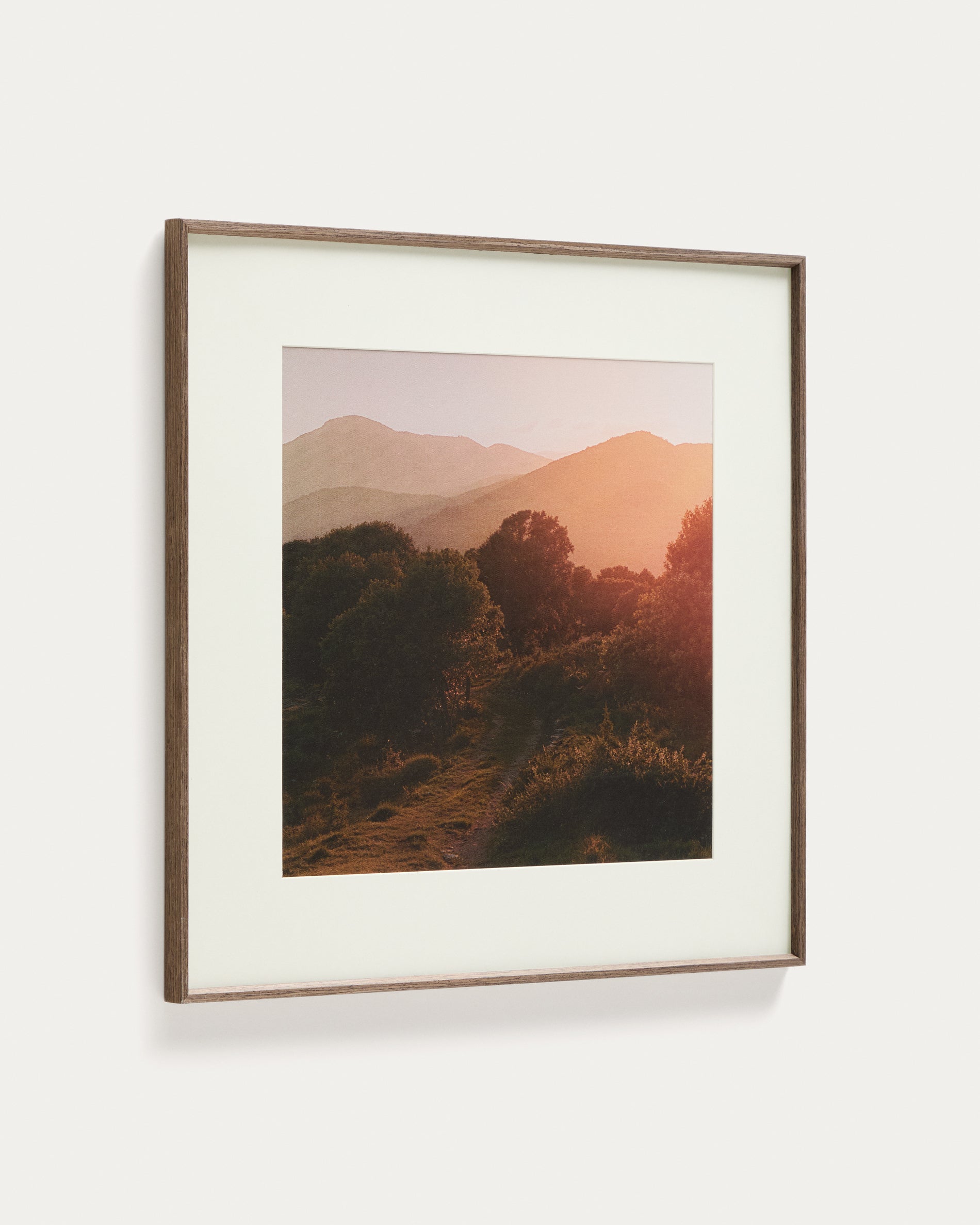 Zavira picture with photograph of La Garrotxa landscape 58 x 58cm - Product View