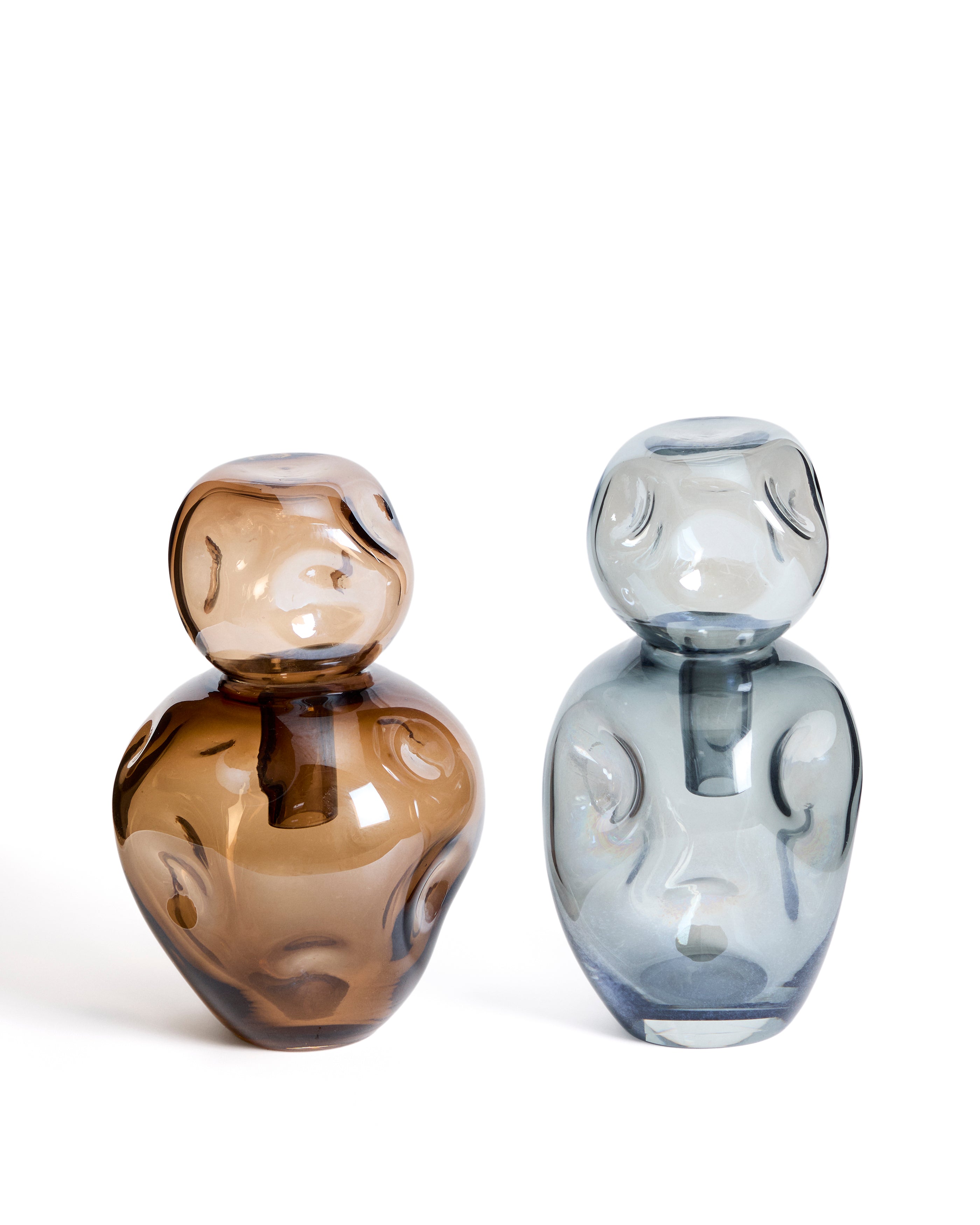 Olivet brown glass vase 30 cm - Product Image