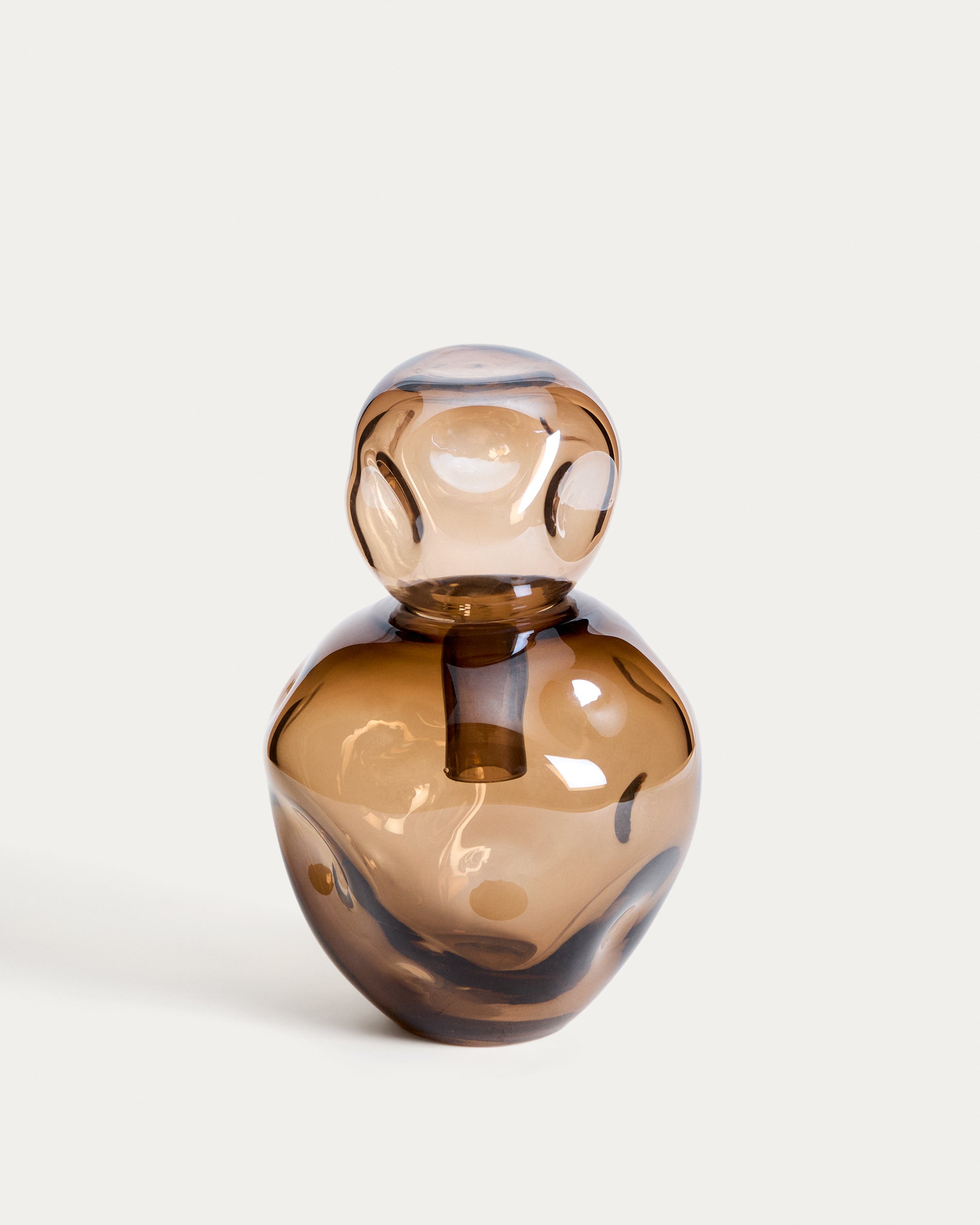 Olivet brown glass vase 30 cm - Product View