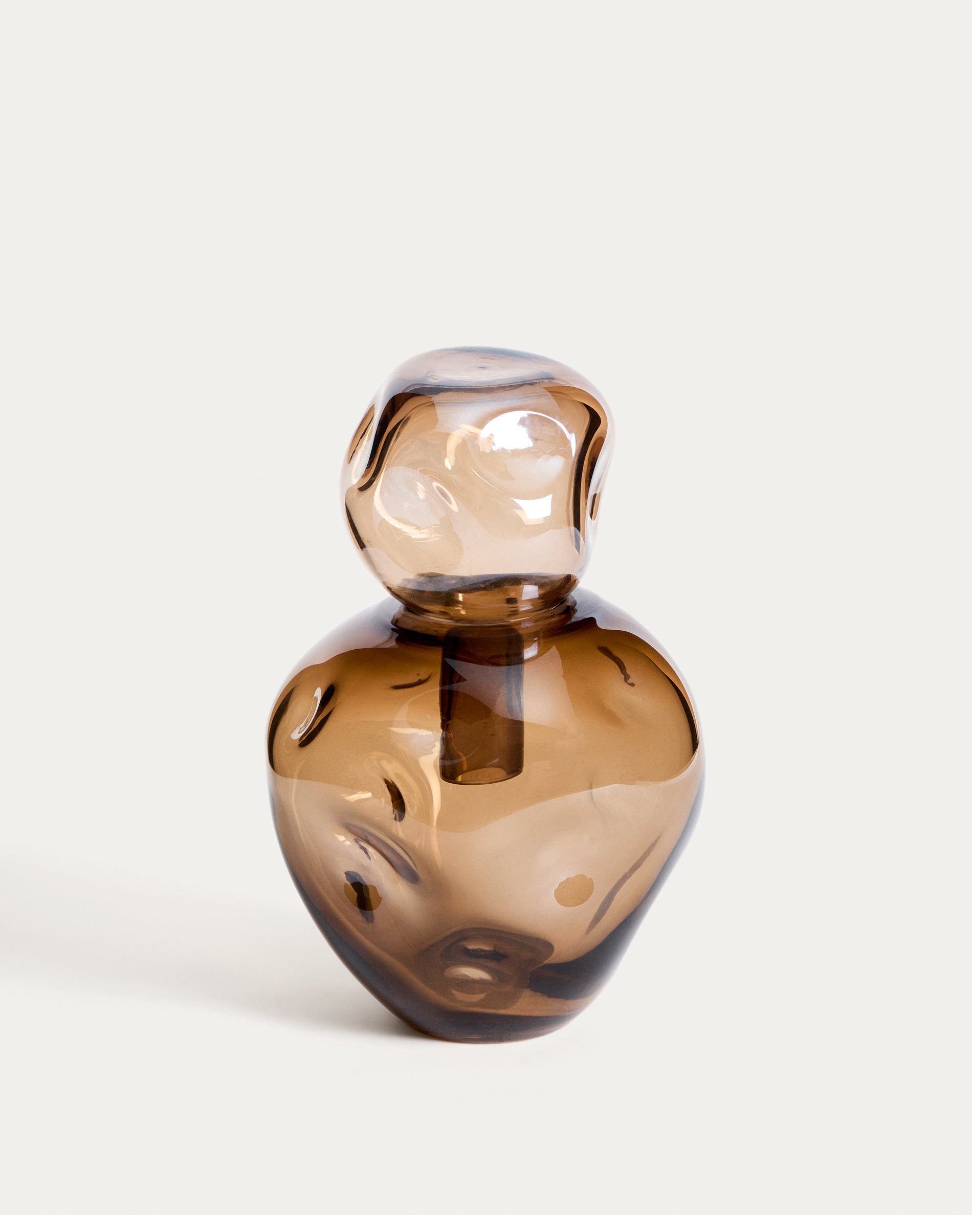 Olivet brown glass vase 30 cm - Product View