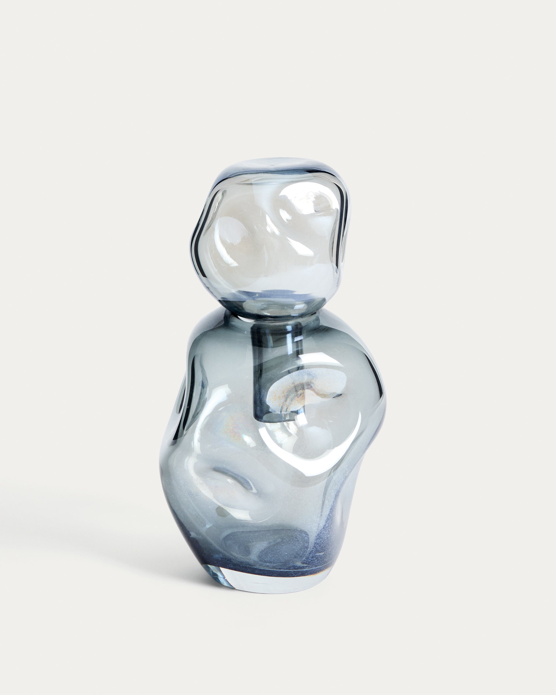 Olivet blue glass vase 32.5 cm - Product View