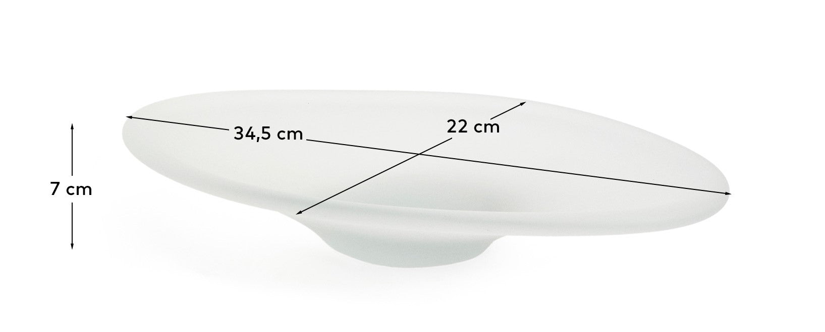 Vionze glass centerpiece 34.5 x 22 cm - Measurements