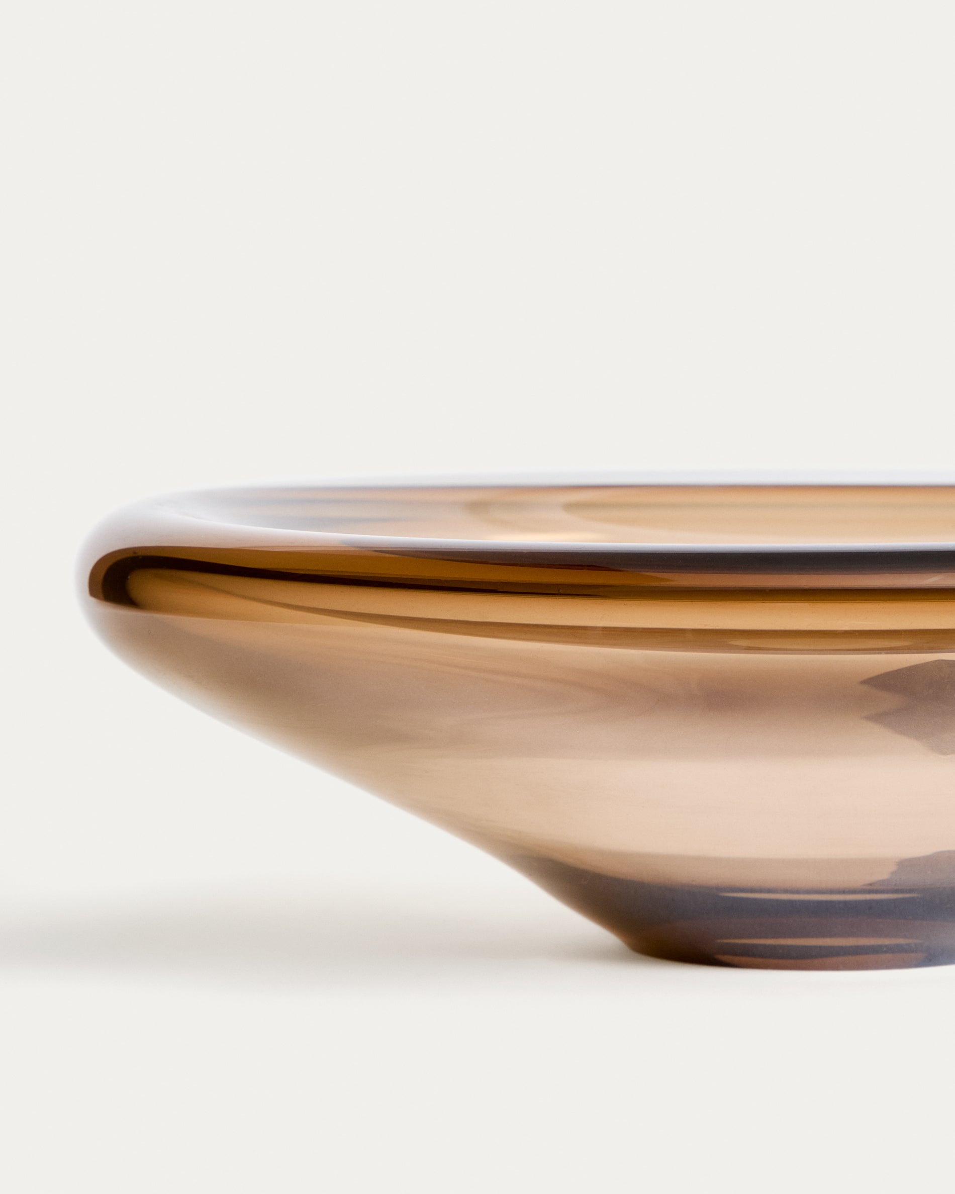 Zolira brown glass centerpiece Ø 31 cm - Detail