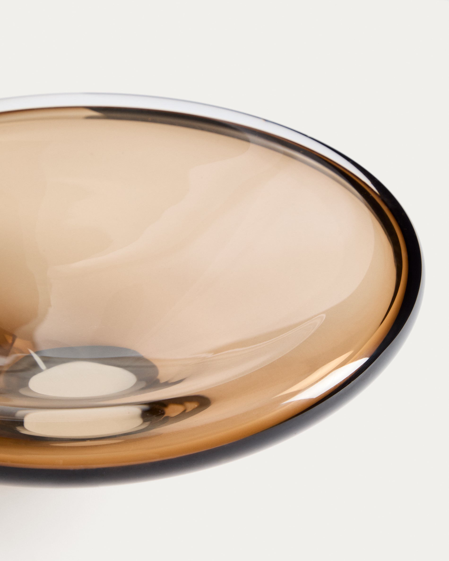 Zolira brown glass centerpiece Ø 27 cm - Detail