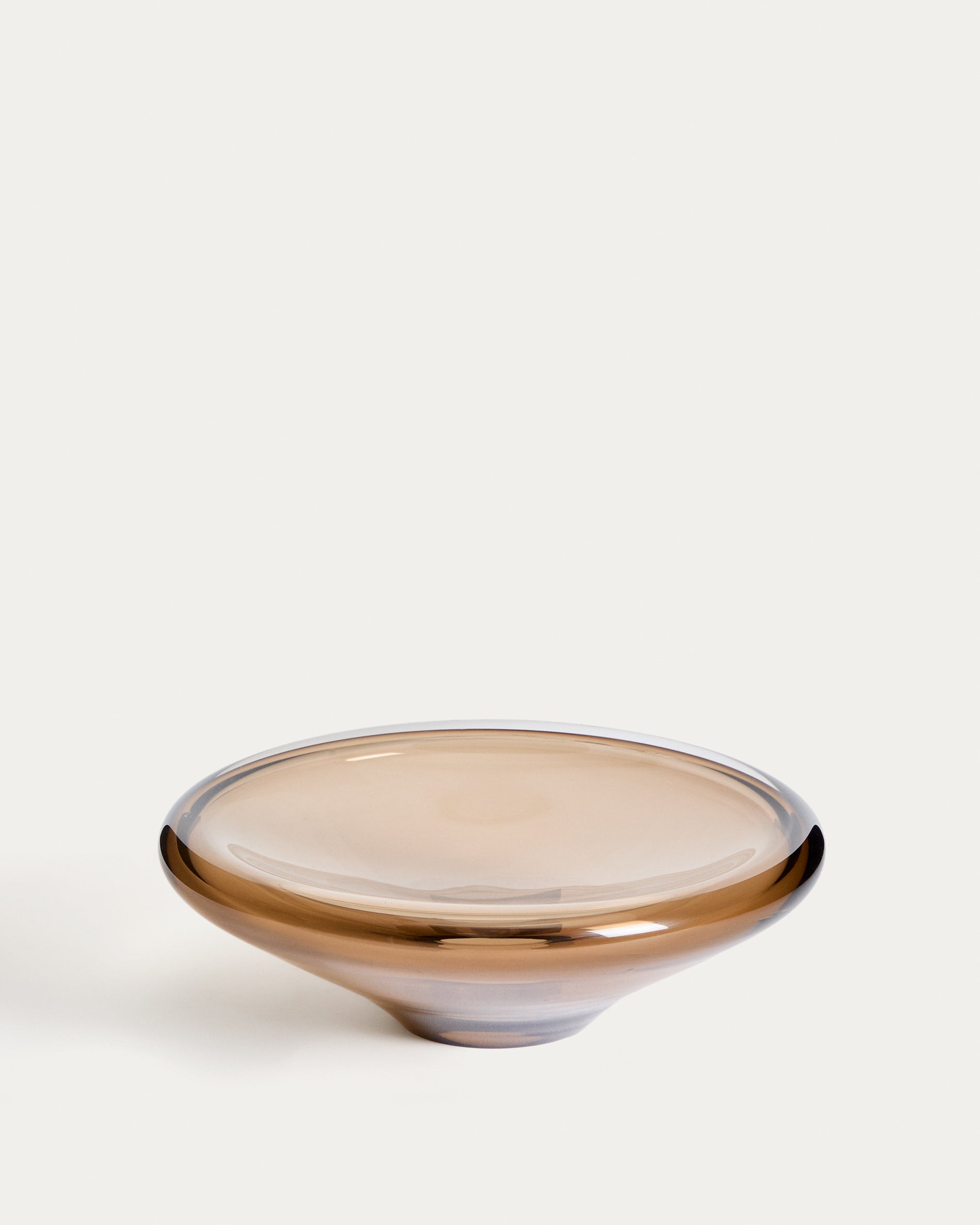 Zolira brown glass centerpiece Ø 27 cm - Product View