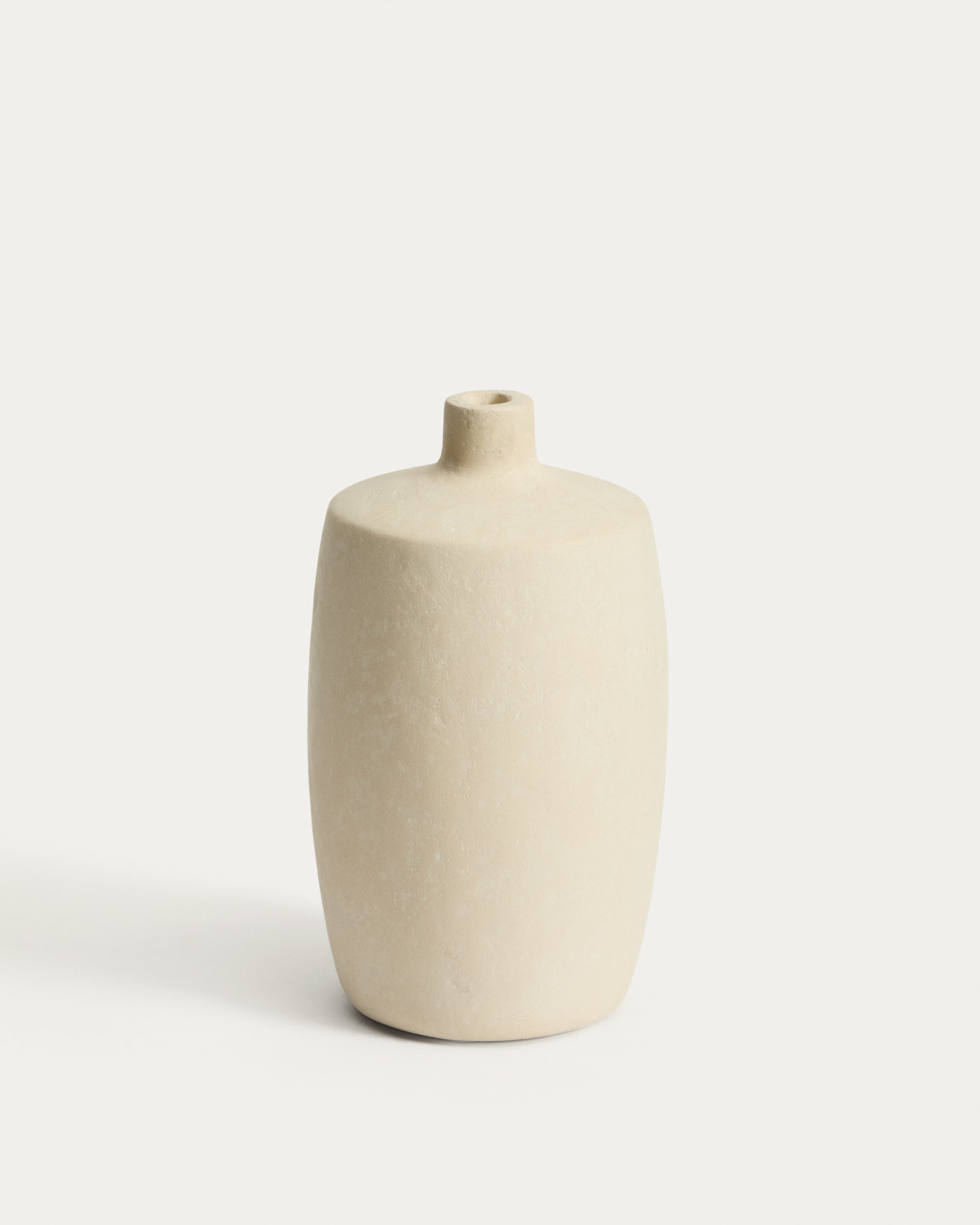 Mireni papier-mâché vase beige Ø 26 cm - Product View