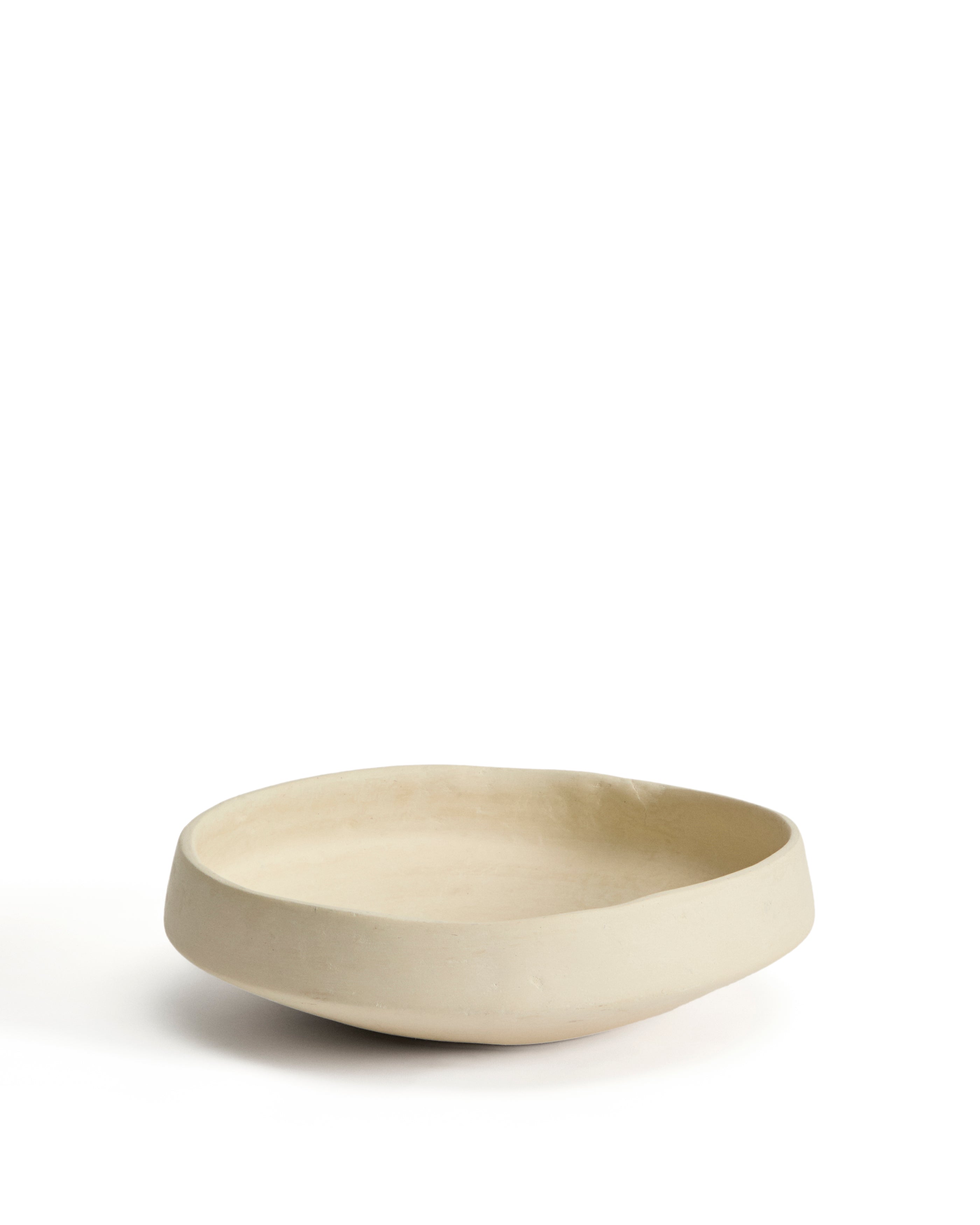 Mireni papier-mâché centrepiece beige Ø 29 cm - Product Image