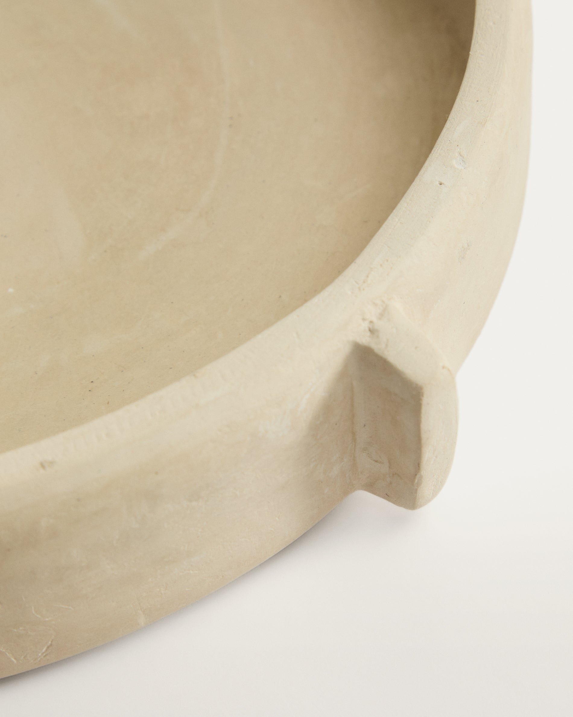 Mireni papier-mâché centrepiece beige Ø 31 cm - Detail