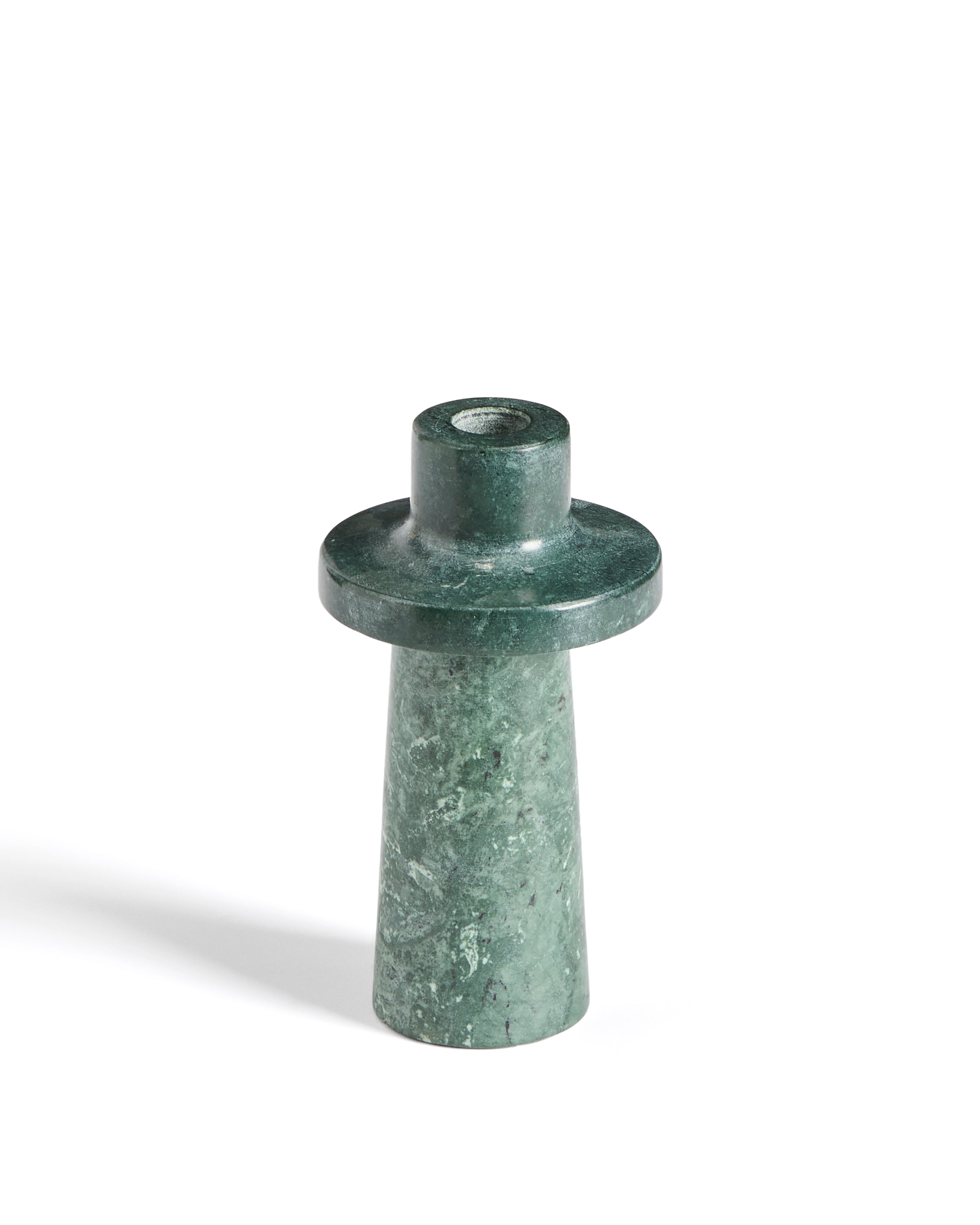 Zalvori green marble candle holder 18cm - Product Image