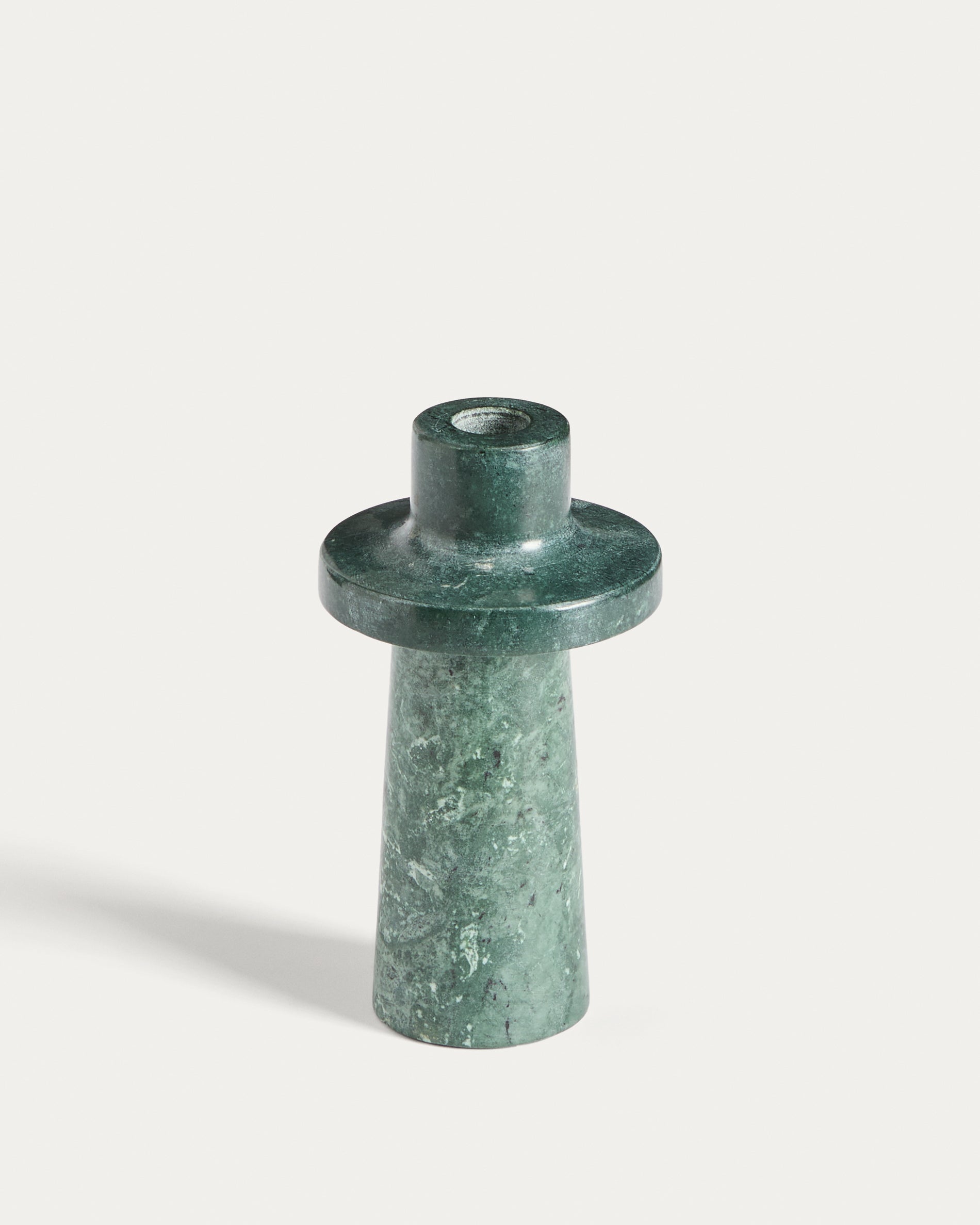 Zalvori green marble candle holder 18cm - Product View