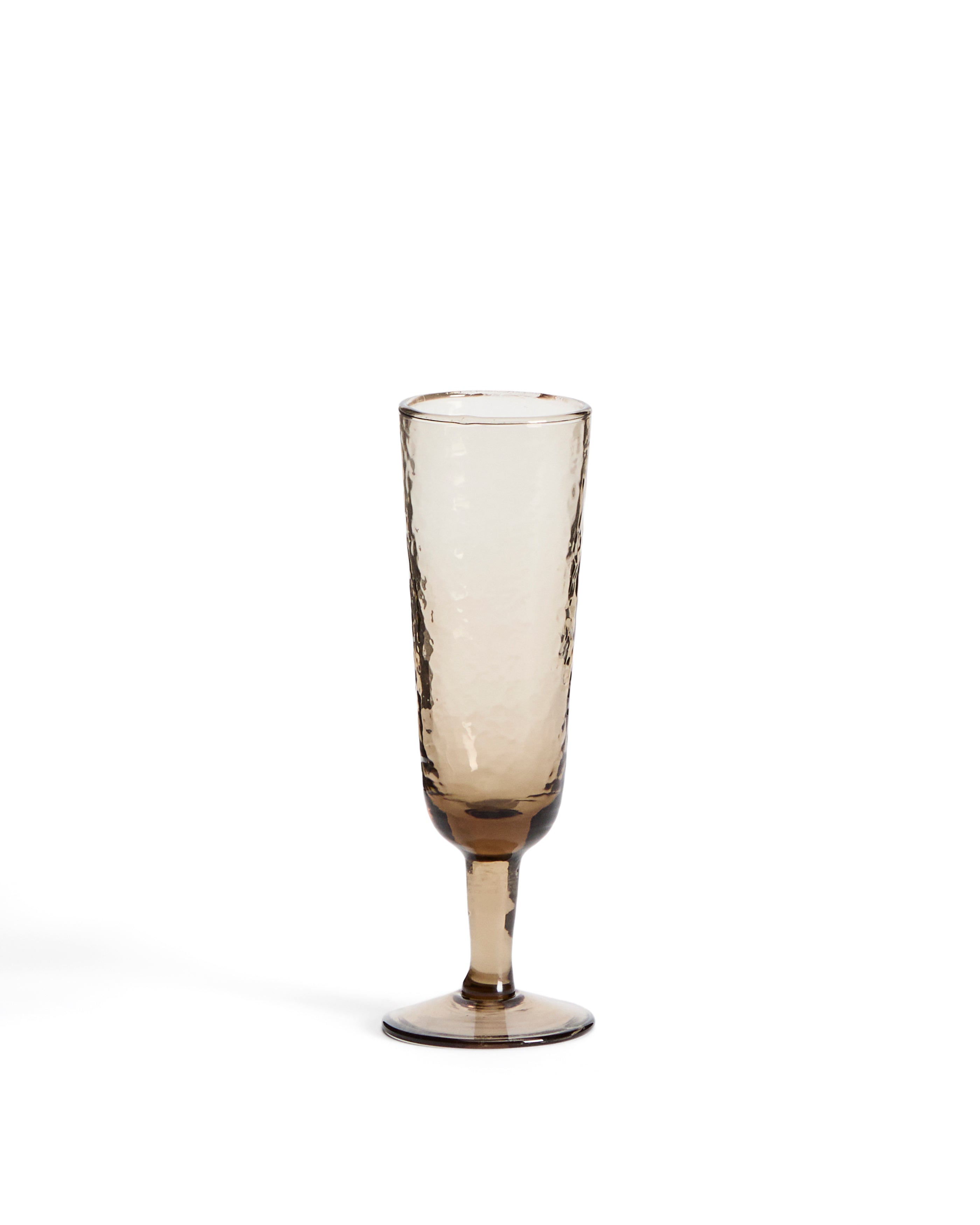 Sileia wine glass made of brown recycled glass - Product Image