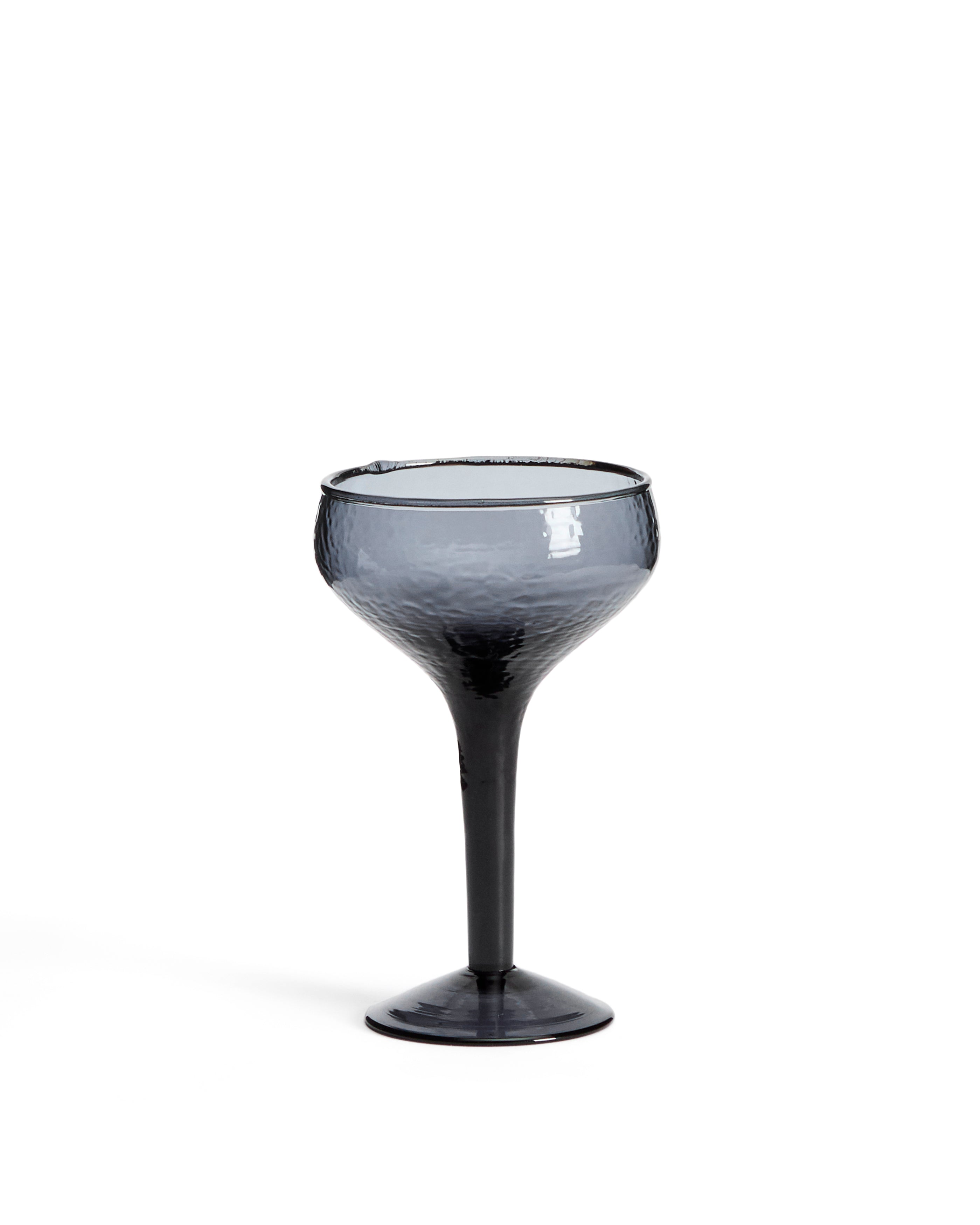 Sileia wine glass made of blue recycled glass - Product Image