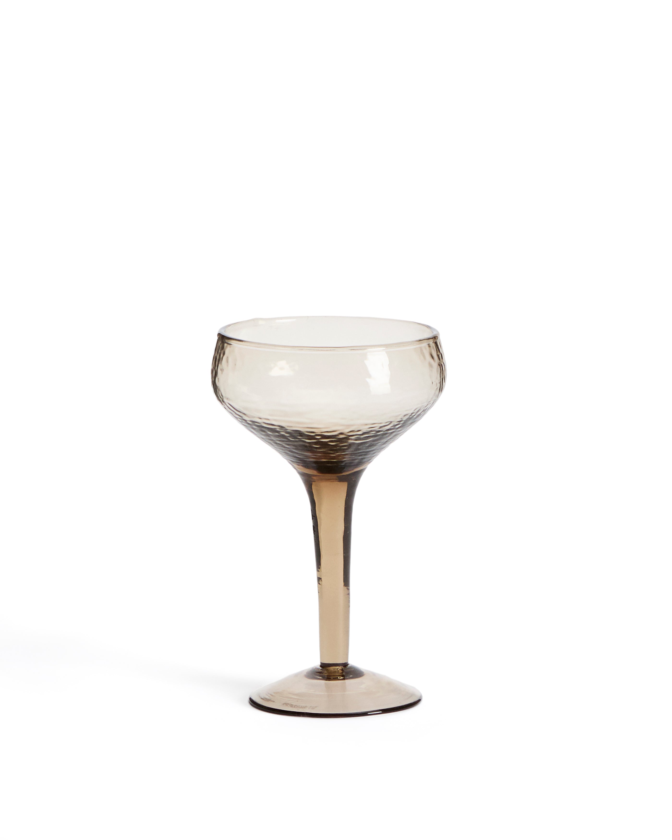 Sileia wine glass made of brown recycled glass - Product Image
