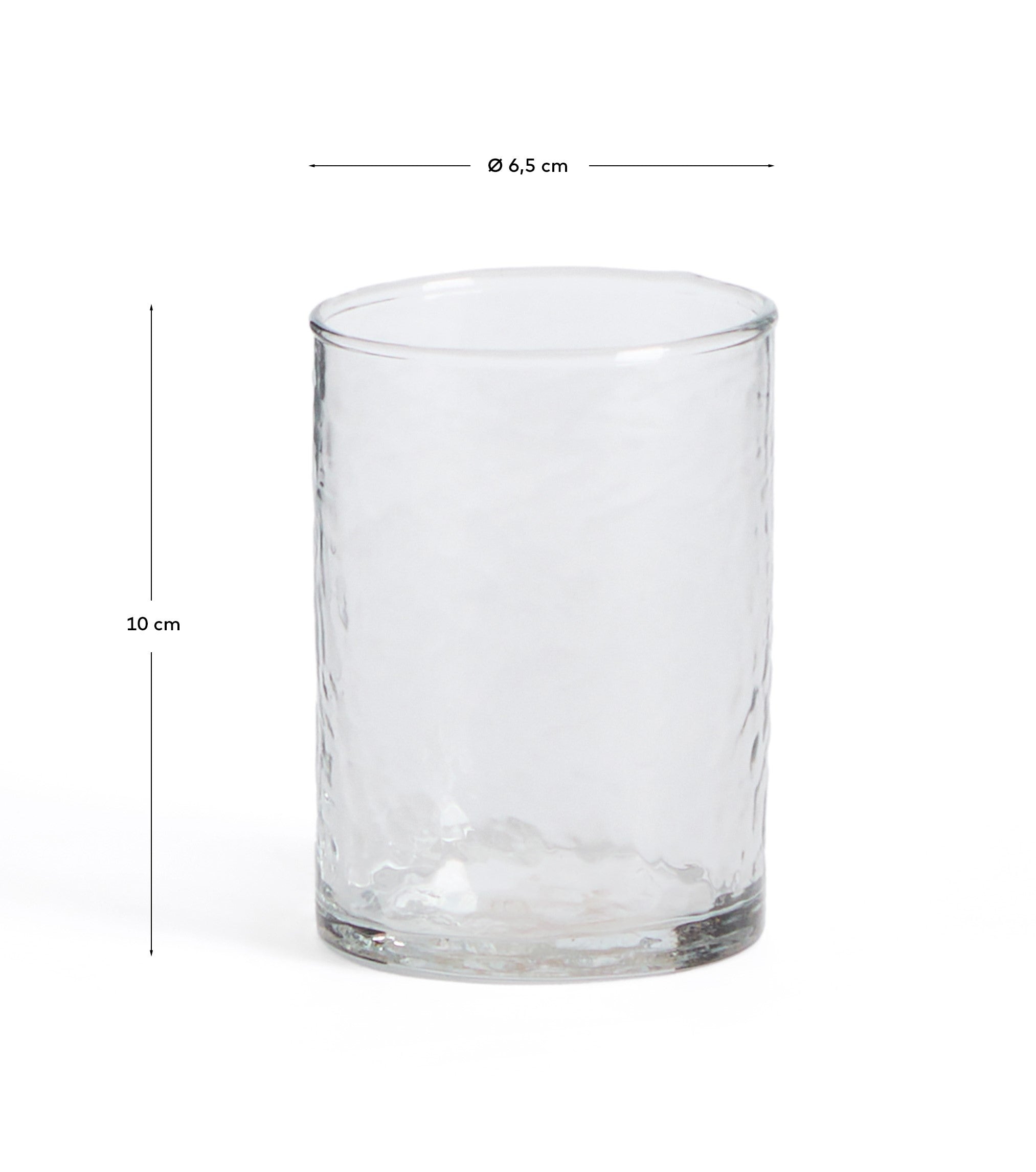 Obila cup made of transparent recycled glass - Measurements