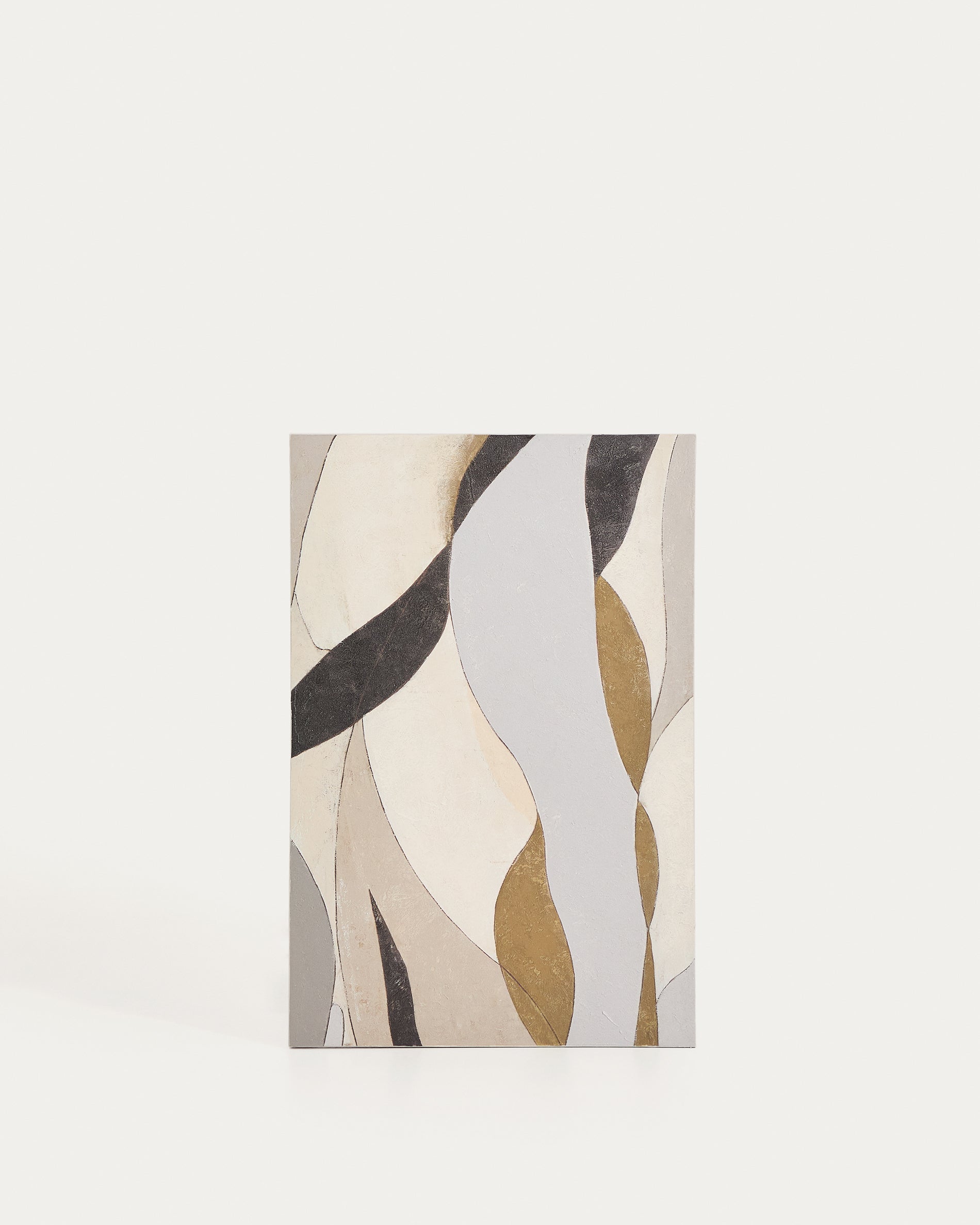 Marvilo grey and mustard abstract canvas 60 x 90cm - Product View