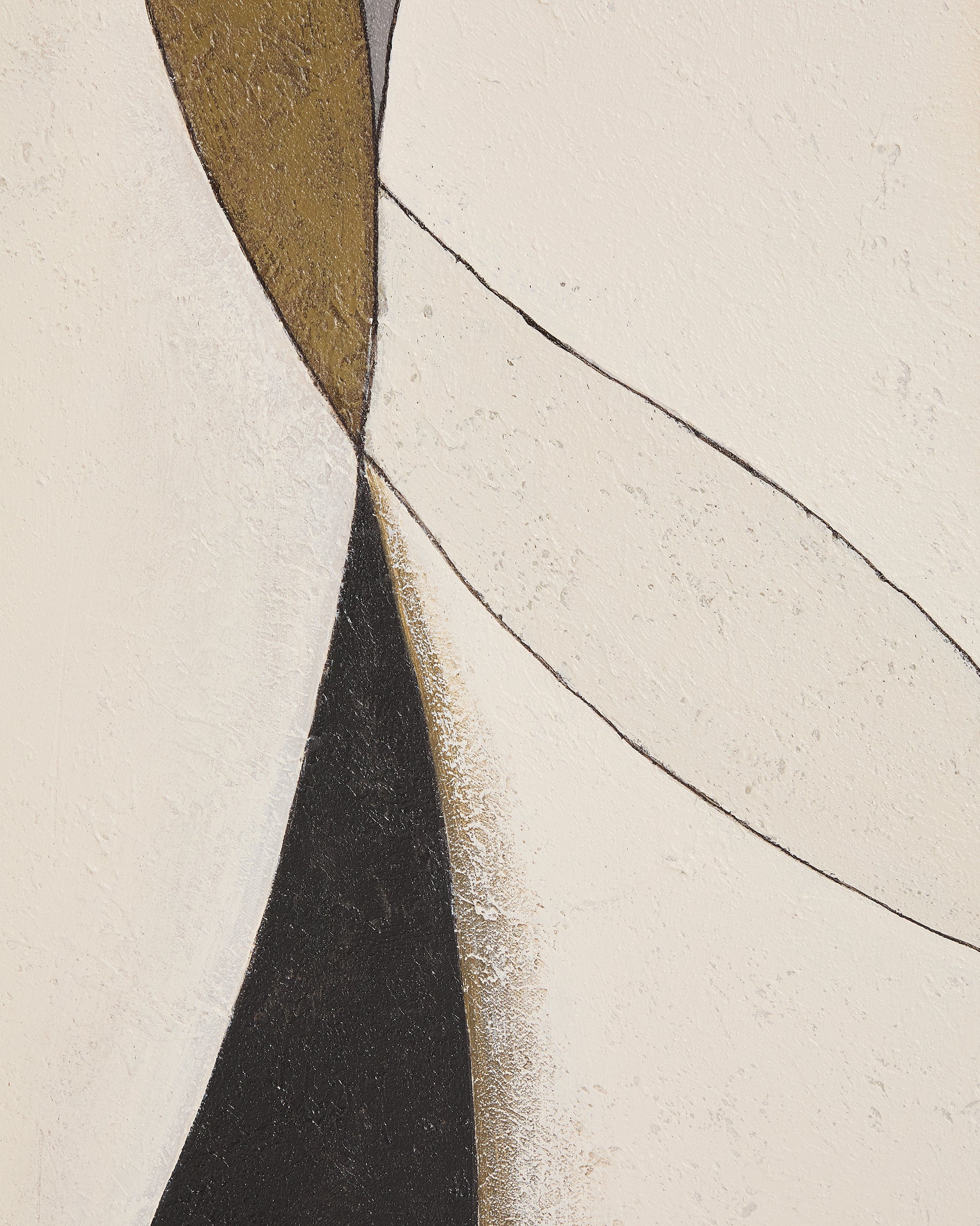 Marvilo grey and mustard abstract canvas 80 x 100cm - Detail