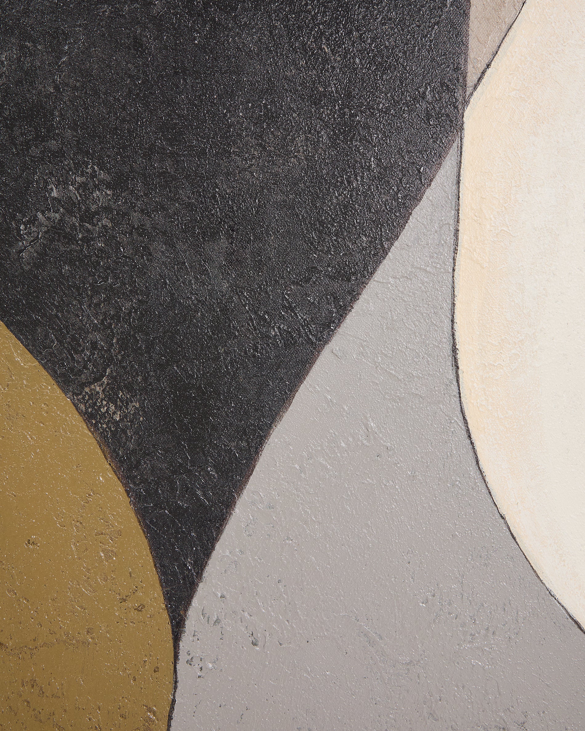 Marvilo grey and mustard abstract canvas 120 x 200cm - Detail