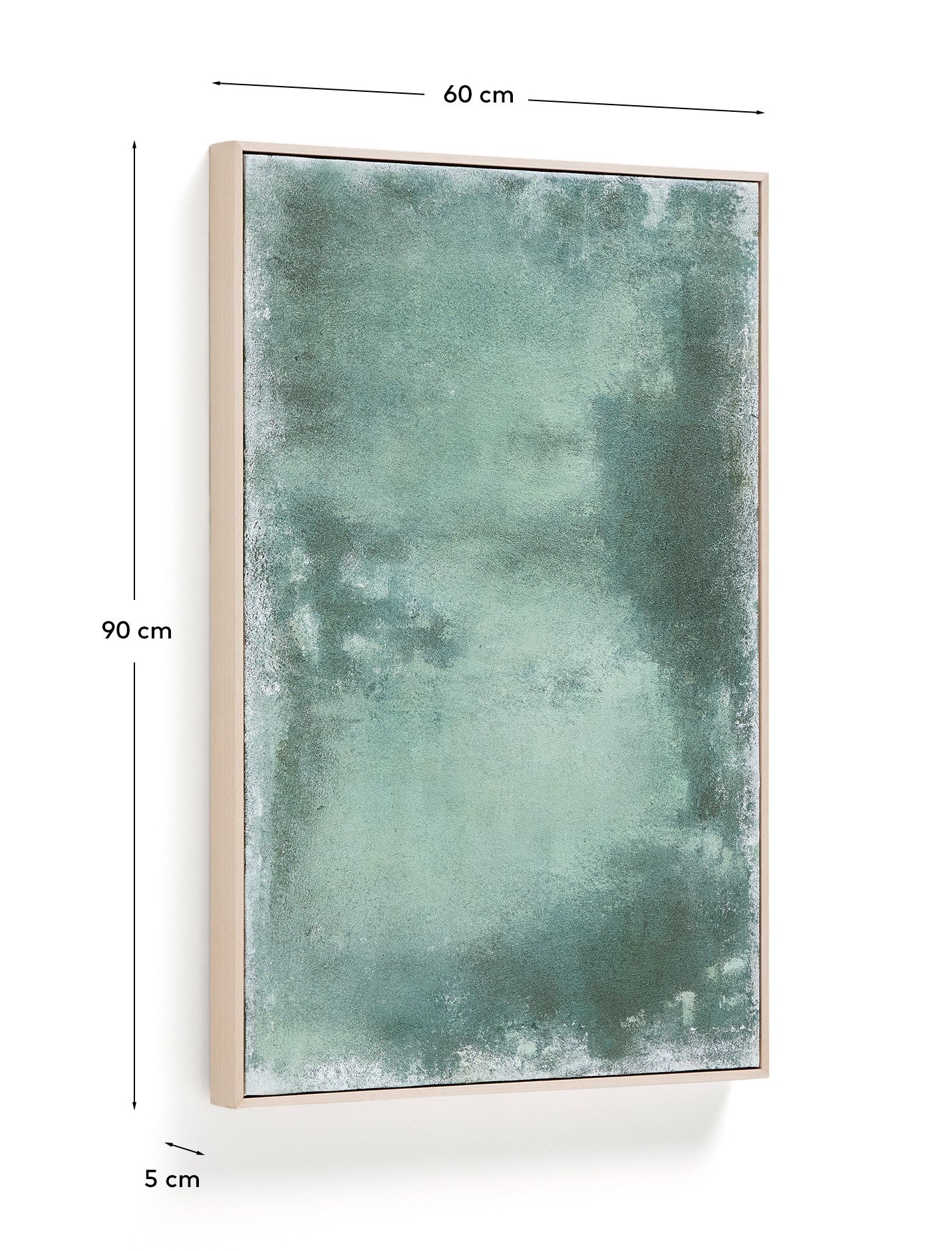 Selnar green abstract picture 60 x 90cm - Measurements