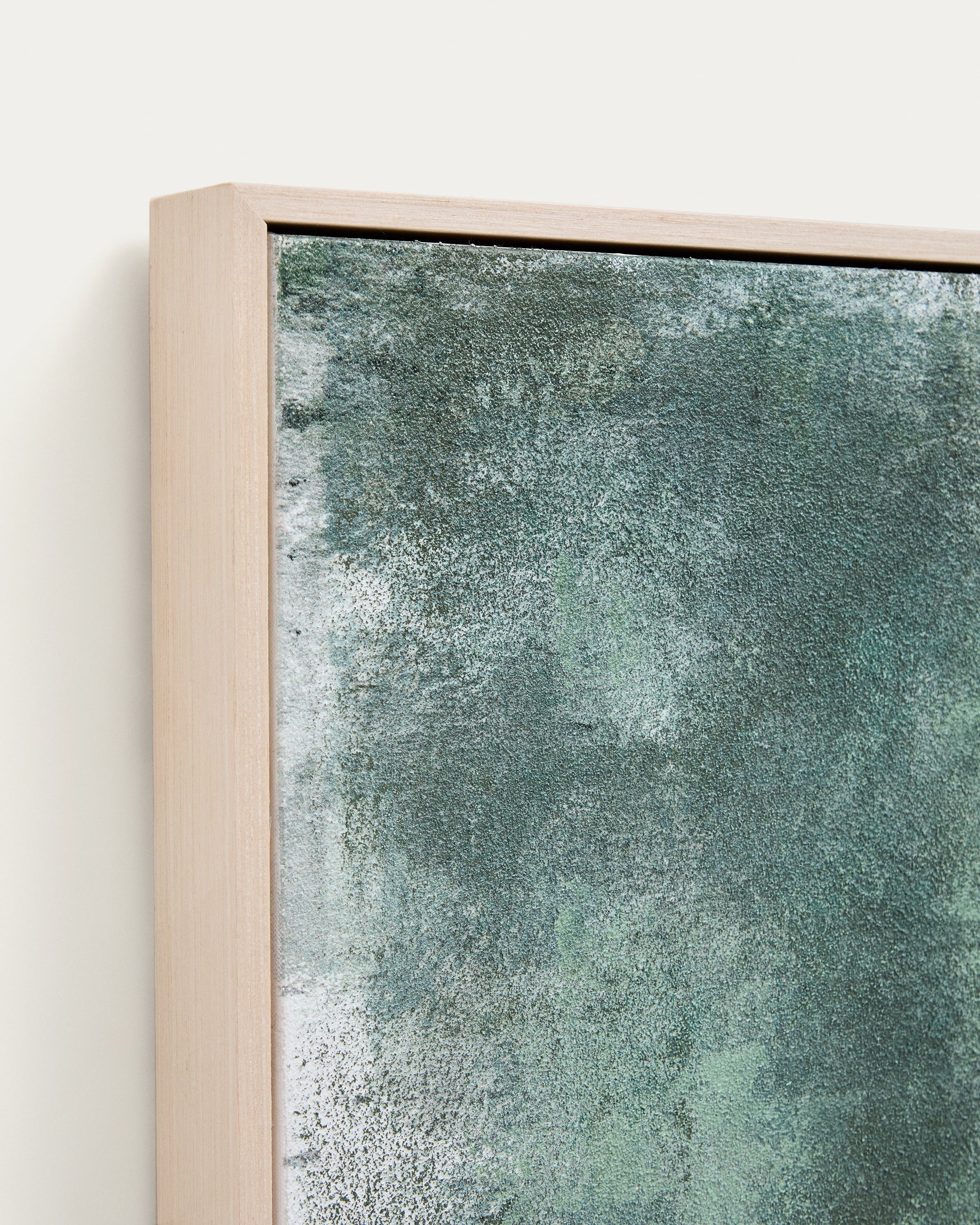 Selnar green abstract picture 182 x 47cm - Detail