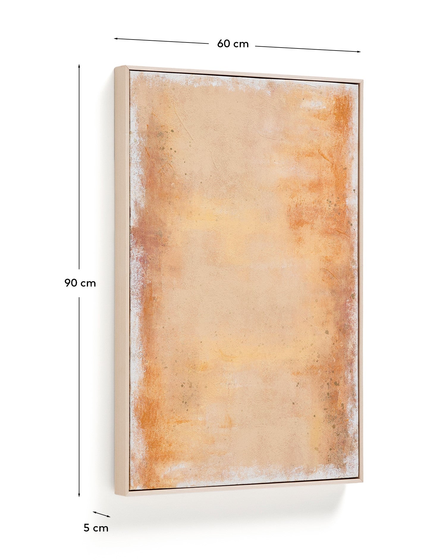Selnar yellow abstract picture 60 x 90cm - Measurements