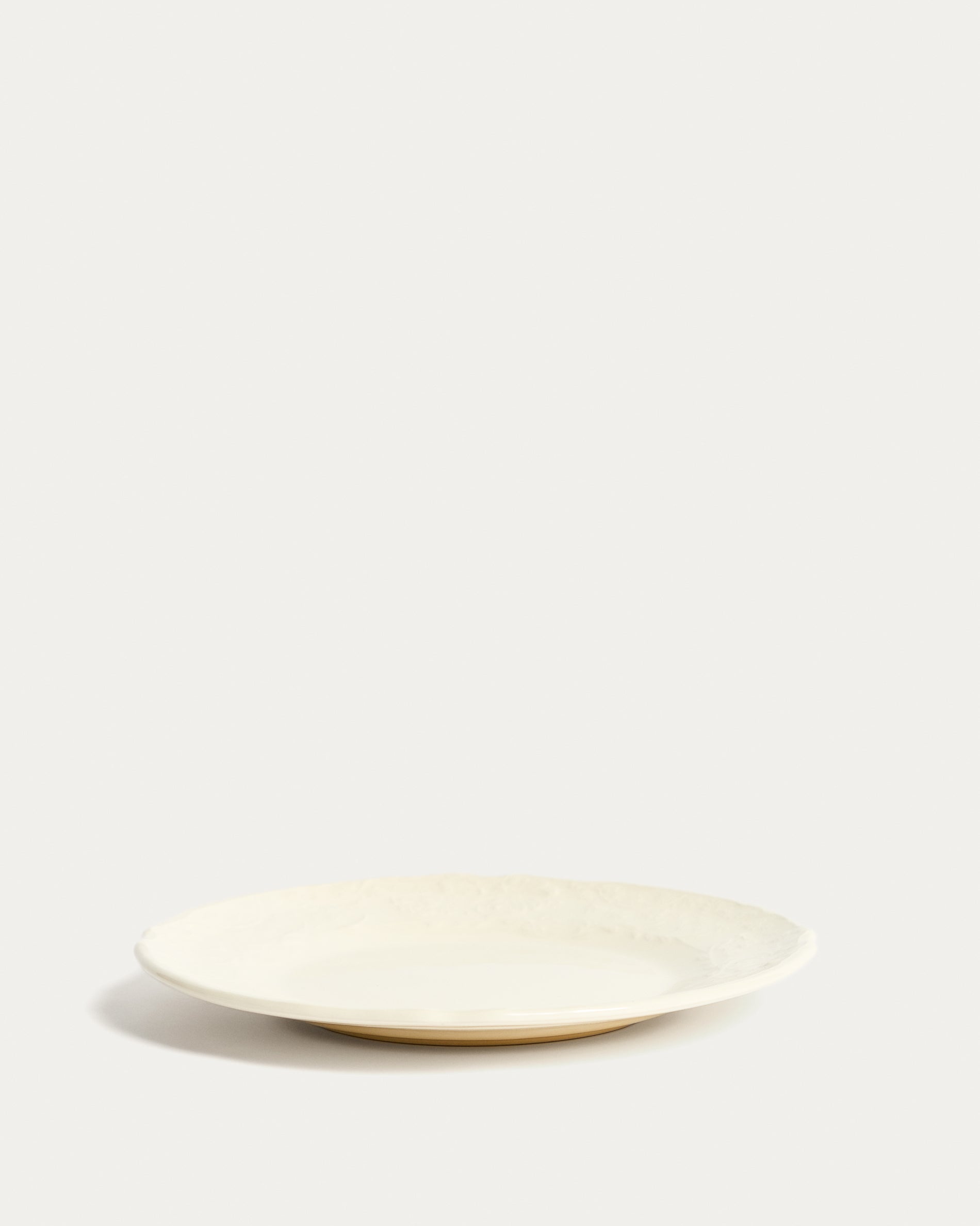 Beige Varla ceramic dessert plate - Product View