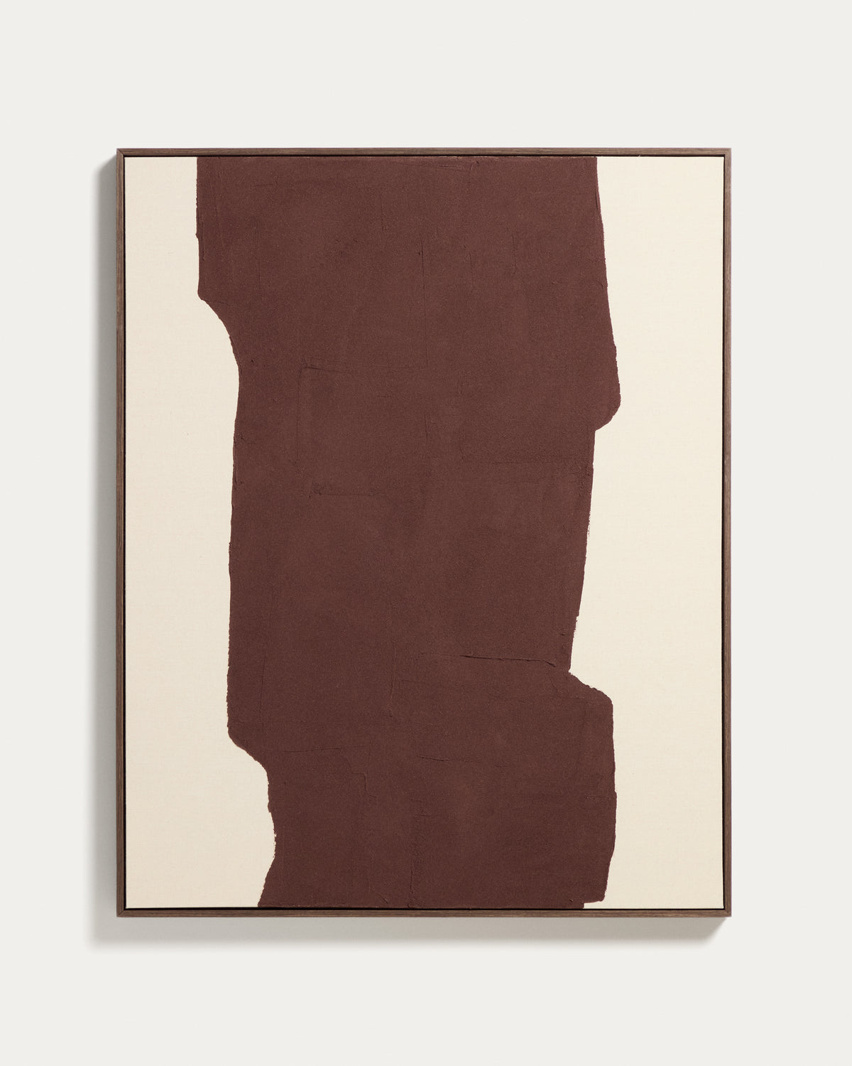 Irden hand-painted abstract picture in burgundy 80 x 100cm - Product View
