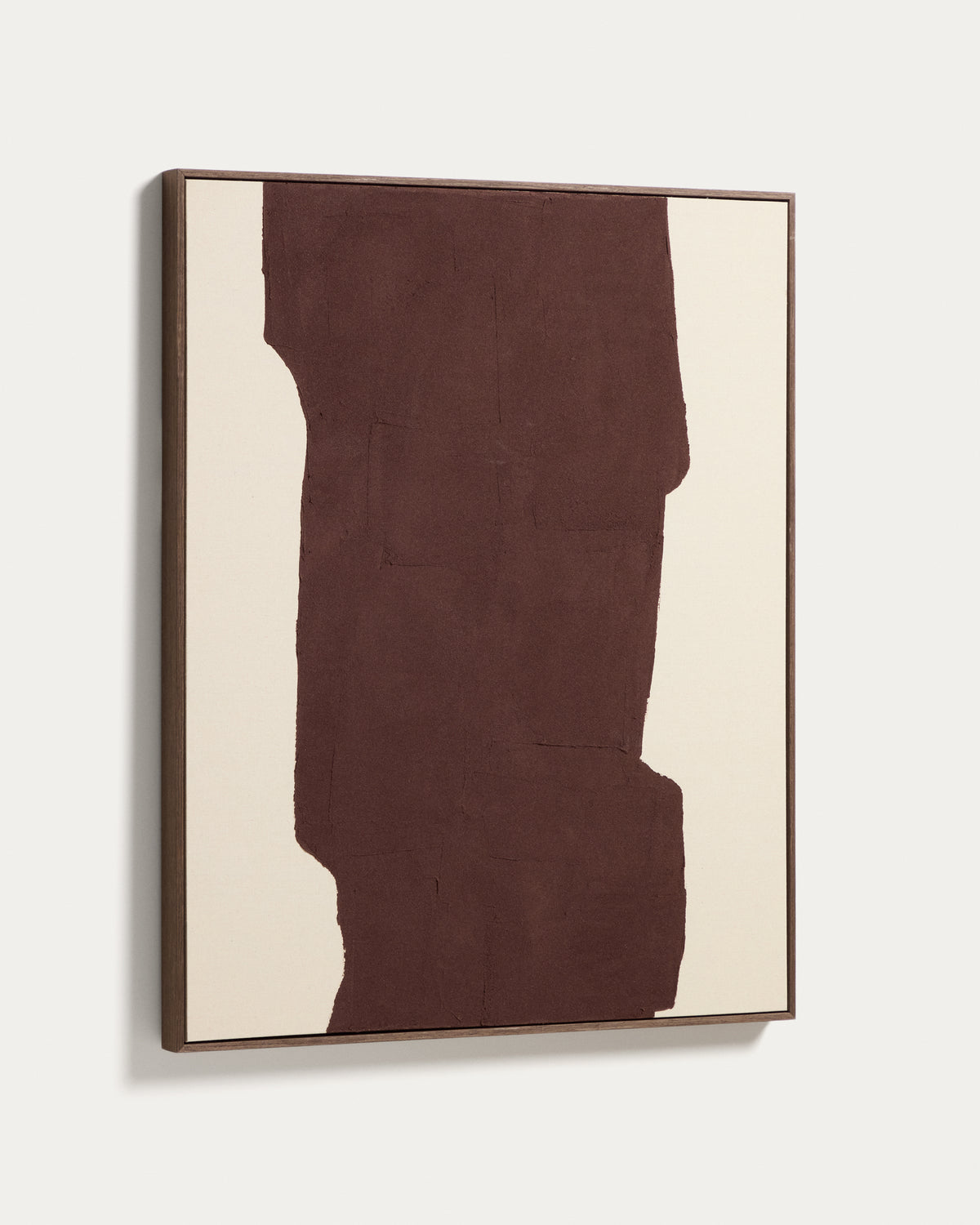 Irden hand-painted abstract picture in burgundy 80 x 100cm - Product View